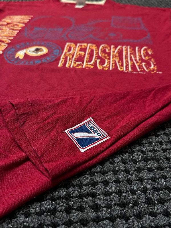 Logo 7 Vintage Washington Redskins 1991 NFL Logo 7 90s Tee Size US XL / EU 56 / 4 - 4 Thumbnail