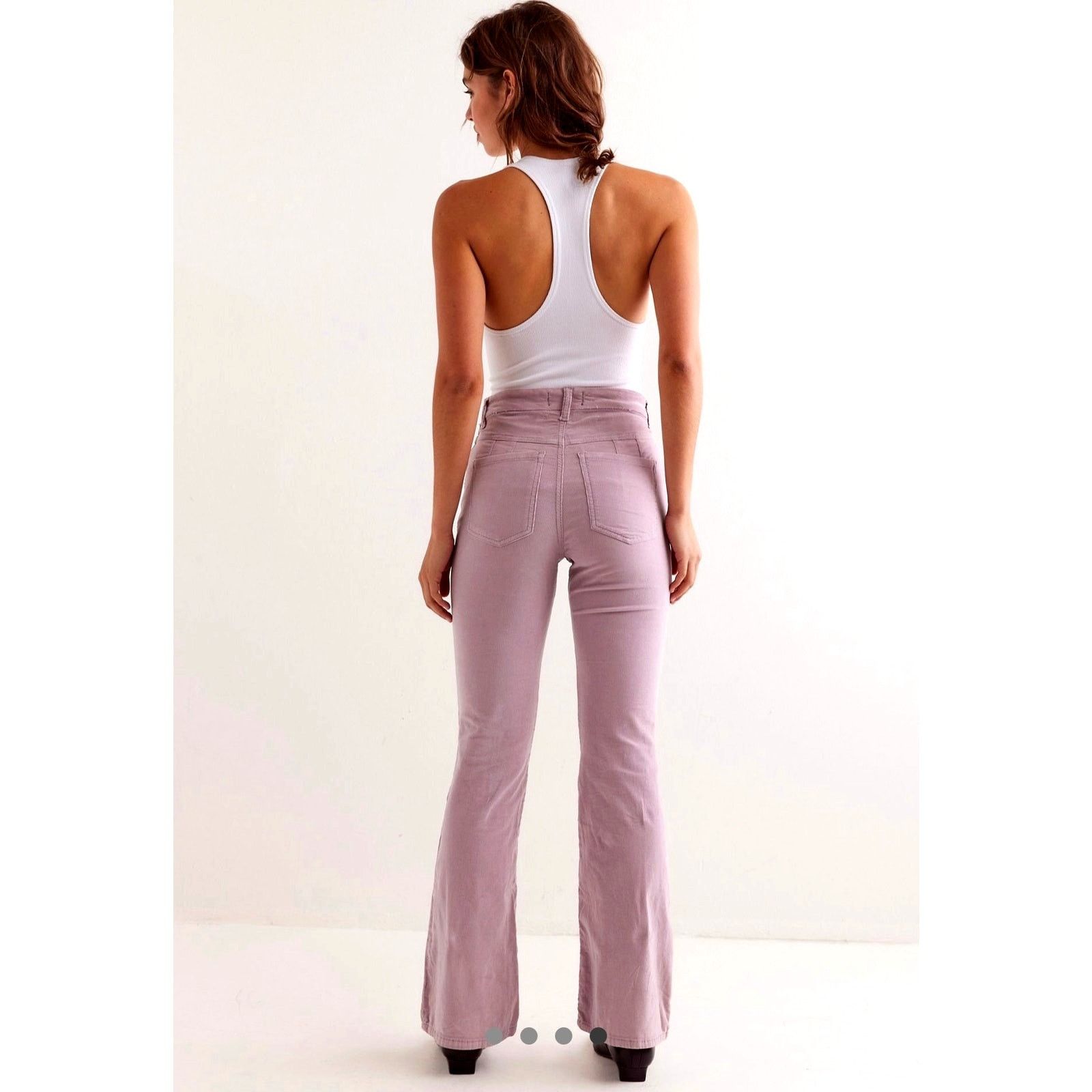 Free People Free People CRVY Karma Cord Flare Jeans Lilac Smoke S Size 28" / US 6 / IT 42 - 3 Thumbnail