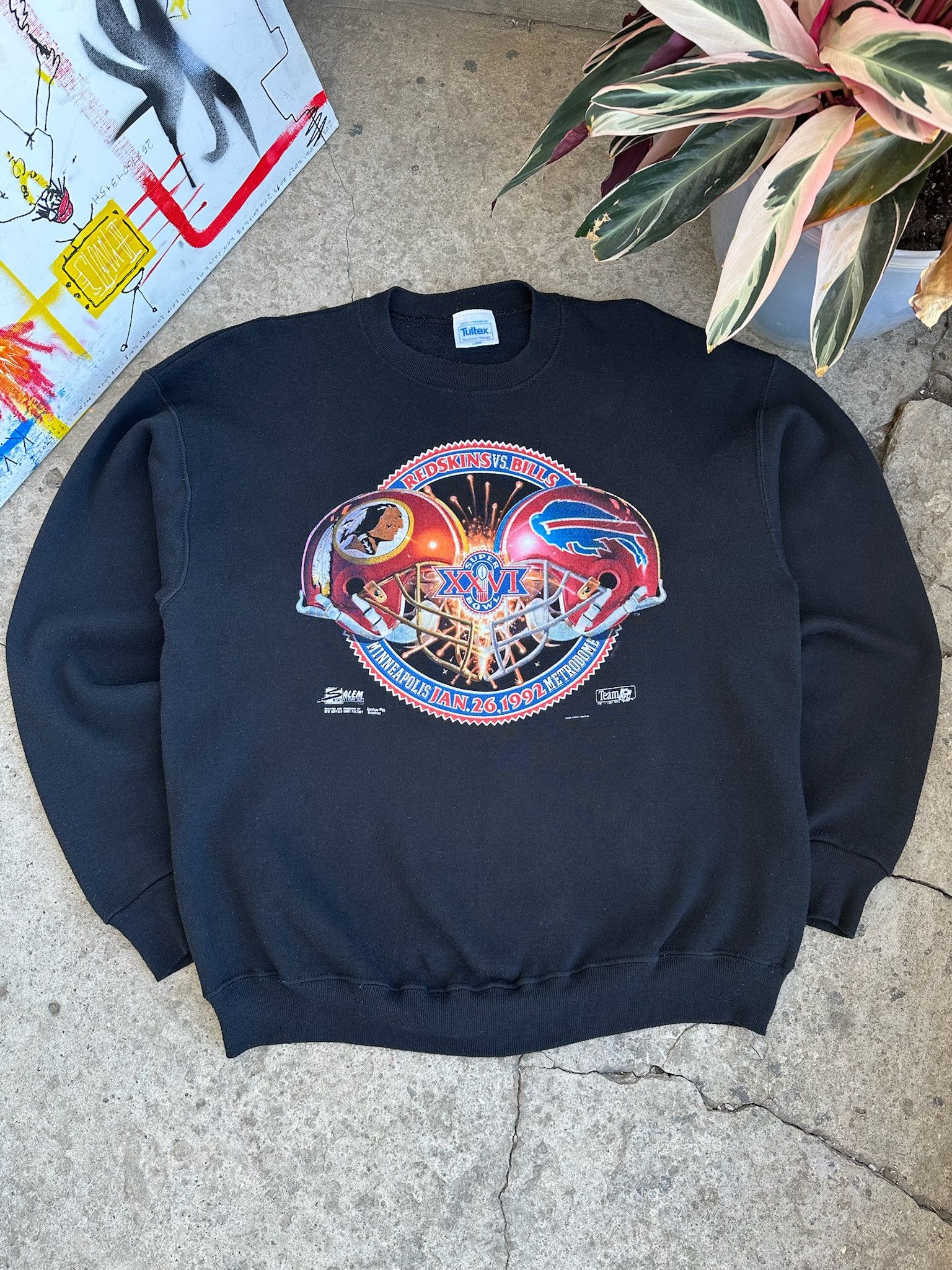 Tultex Vintage Tultex Redskins Bills Super Bowl Sweatshirt Size US L / EU 52-54 / 3 - 1 Thumbnail