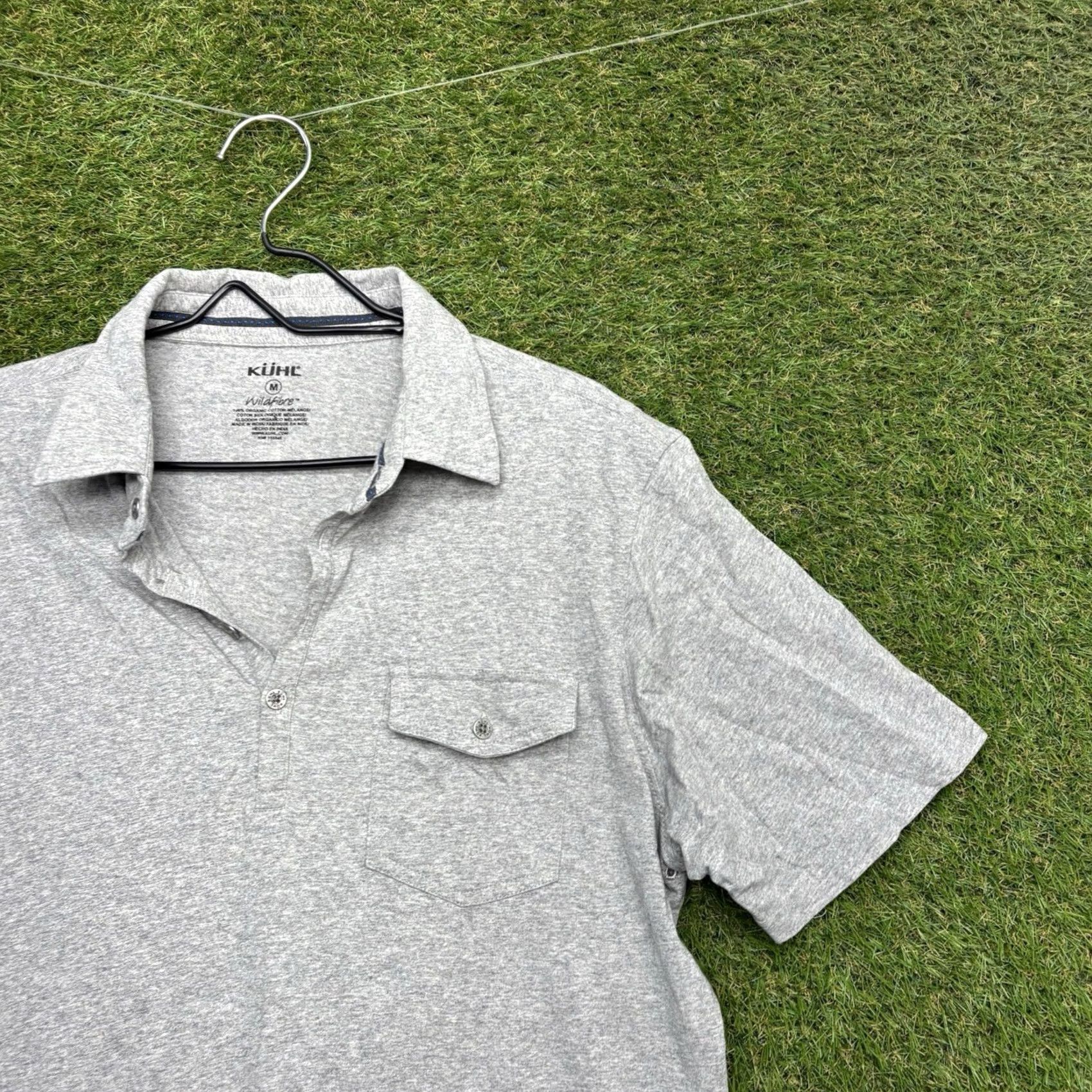 Vintage Kuhl Polo Shirt Mens Medium Short Sleeve Hiking Performance Casual Grey Size US M / EU 48-50 / 2 - 4 Thumbnail