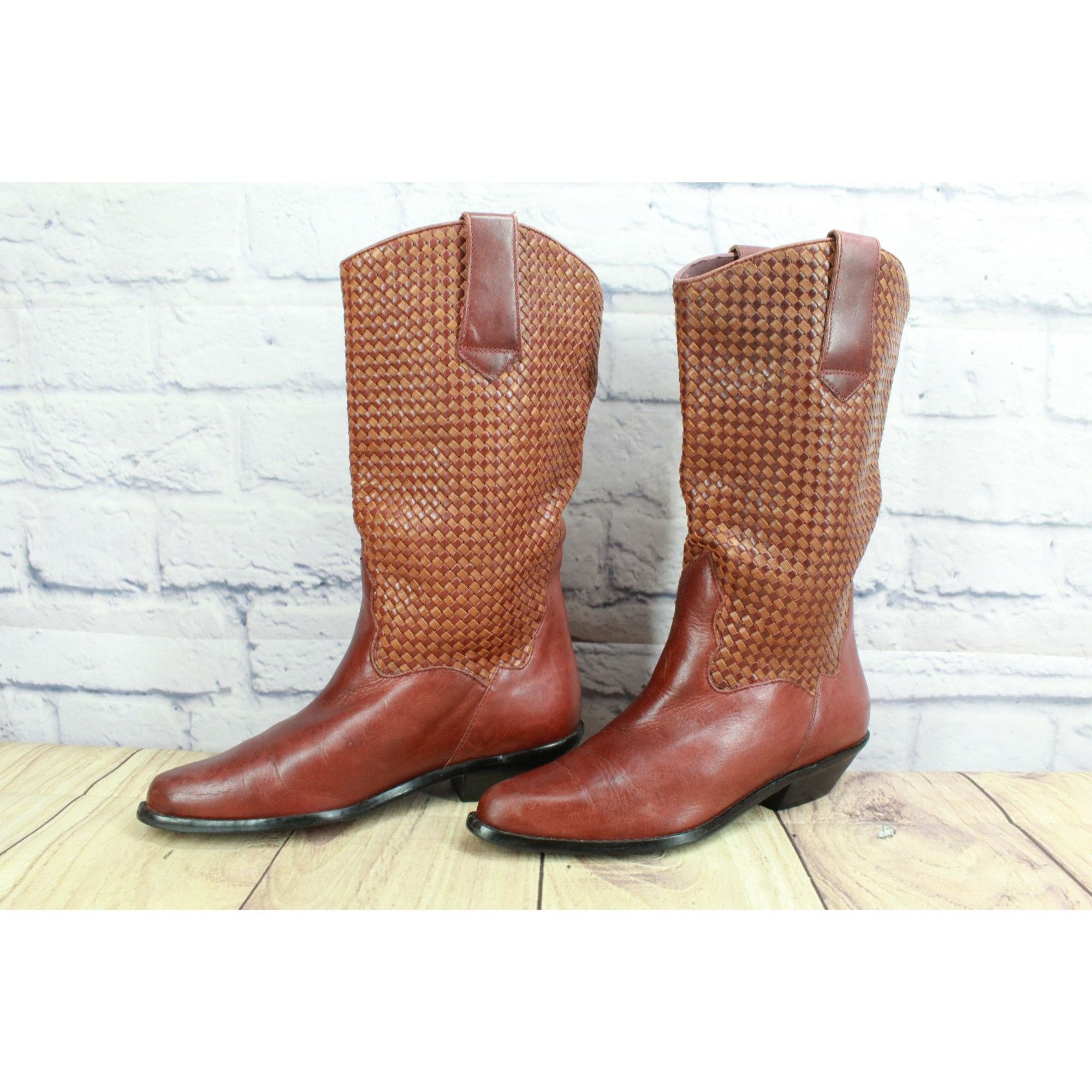 L.L. Bean Vintage LL Bean Dingo Brown Western Pull-On Boots Size US 6 / IT 36 - 3 Thumbnail