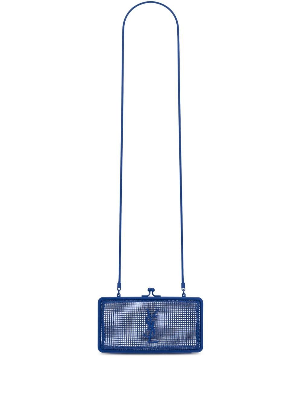 Saint Laurent Paris o1s1wg111224 Size: OS / Evening Cage Metallic Bag in Blue Size ONE SIZE - 2 Thumbnail
