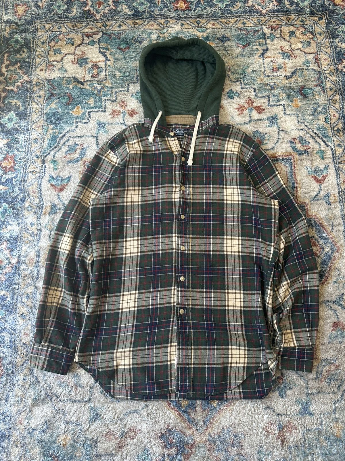 Polo Ralph Lauren Polo Ralph Lauren Thermal Hooded Flannel Small Size US S / EU 44-46 / 1 - 1 Thumbnail