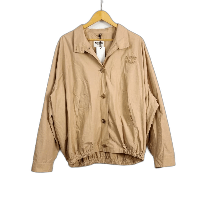 Miu Miu Miu Miu Khaki Jacket with Logo-yf Size US M / EU 48-50 / 2 - 1 Thumbnail