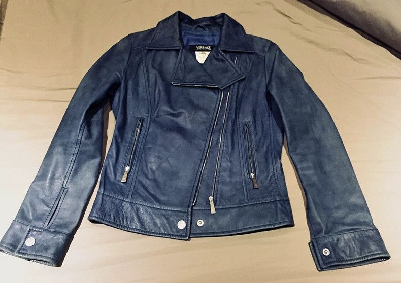 Versace Versace Motorcycle jacket leather jacket Size XS / US 0-2 / IT 36-38 - 1 Thumbnail