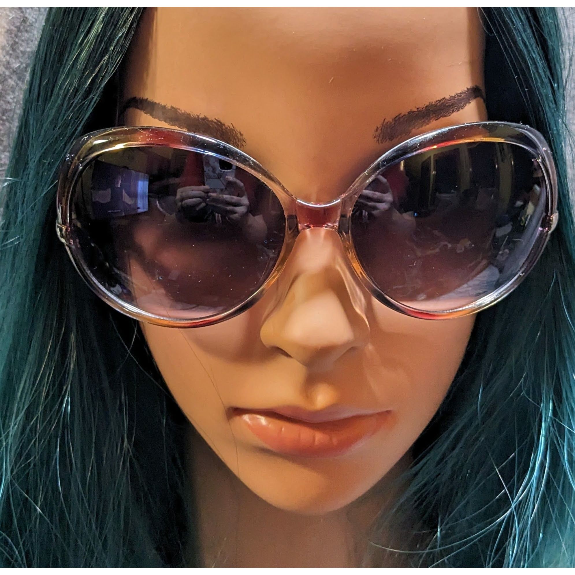 Other Vintage Baskin Bros. Mottled Red Black And Clear Sunglasses Size ONE SIZE - 5 Thumbnail