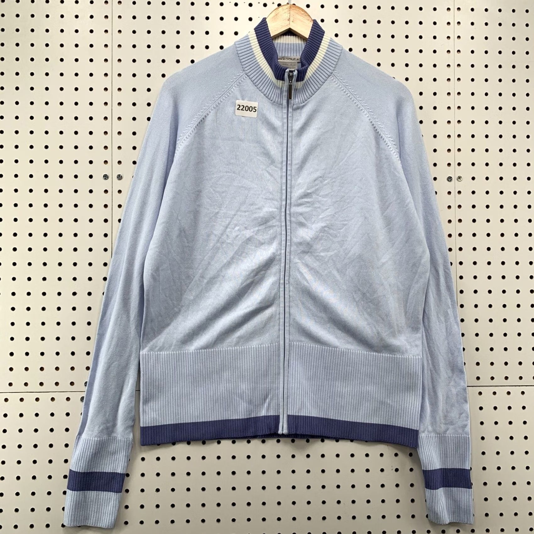 Nike Nike Golf Sweater Sky Blue Full Zip Ribbed Knit Womens XL Size XL / US 12-14 / IT 48-50 - 5 Thumbnail
