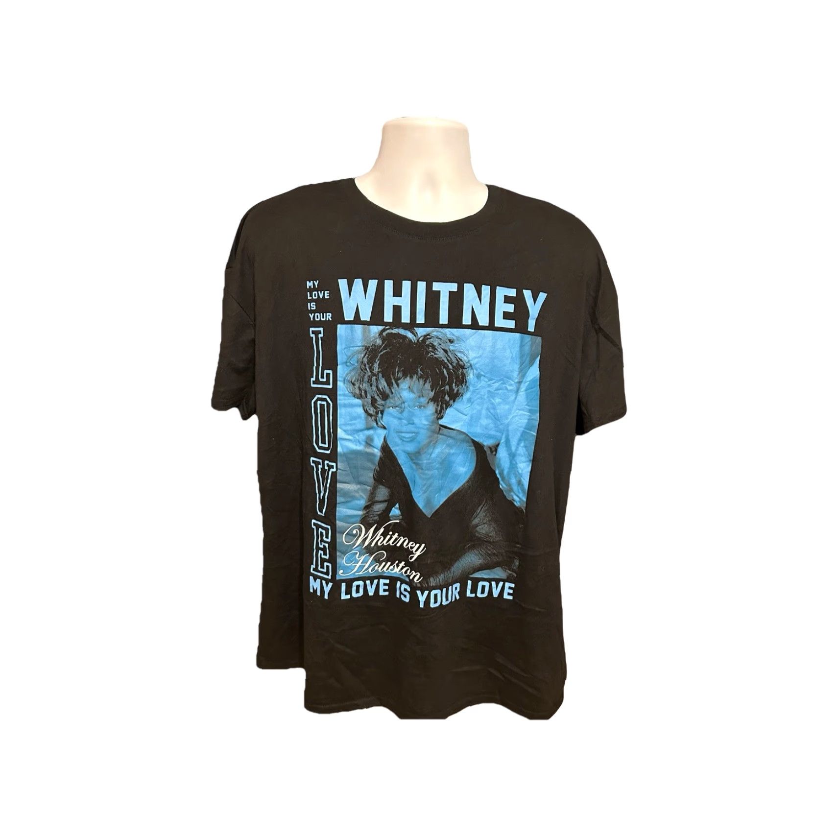 Vintage Whitney Houston My Love Is Your Love Shirt Men XL Black Short Sleeve Graphic Size US XL / EU 56 / 4 - 4 Thumbnail