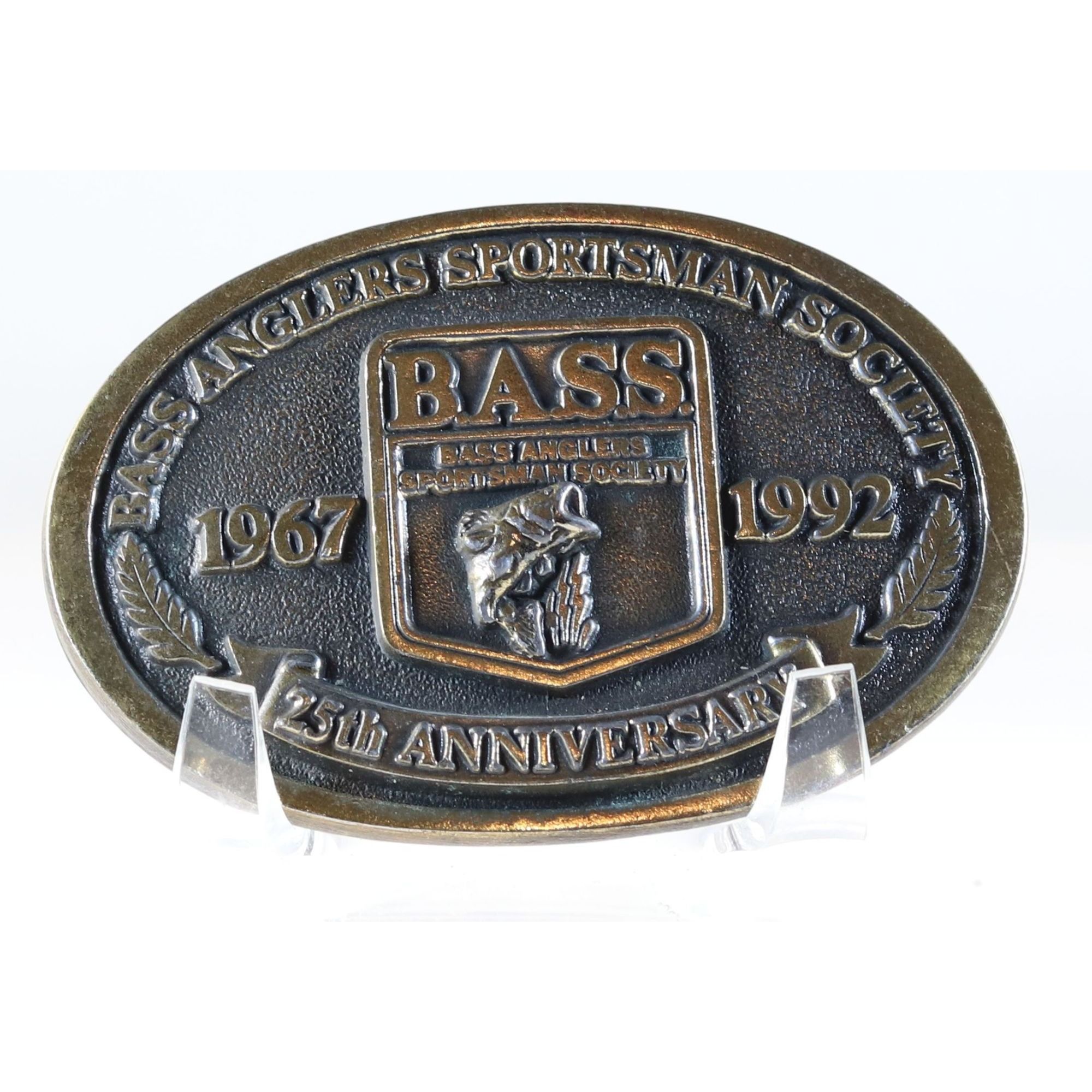 Vintage Belt Buckle Bass Anglers Sportsman Society 25th Anniversary Size ONE SIZE - 1 Thumbnail