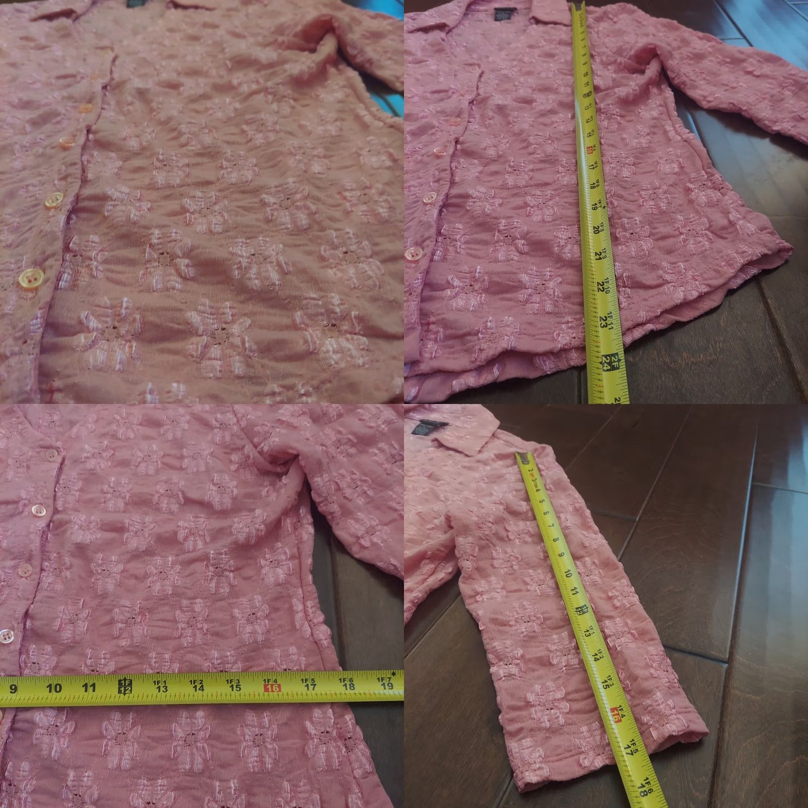 Vintage INC International Concepts Pink Floral Button Up Jacket L Women Size L / US 10 / IT 46 - 10 Thumbnail