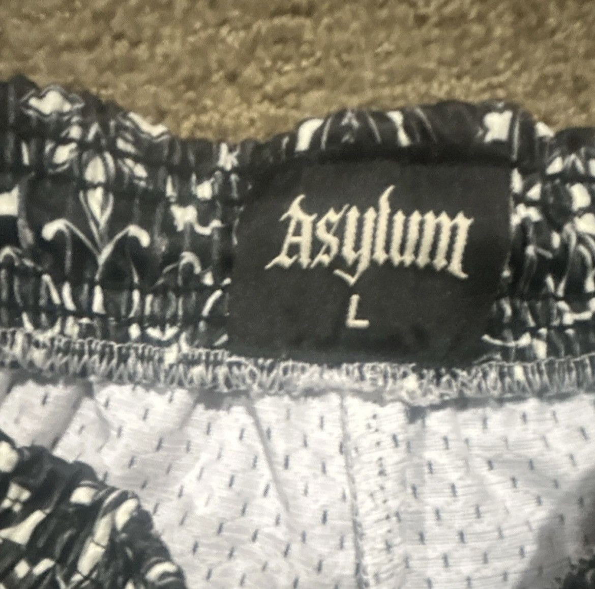 Other Asylum Co. Black Paisley Bandana Satin Mesh Shorts Size US 34 / EU 50 - 3 Thumbnail