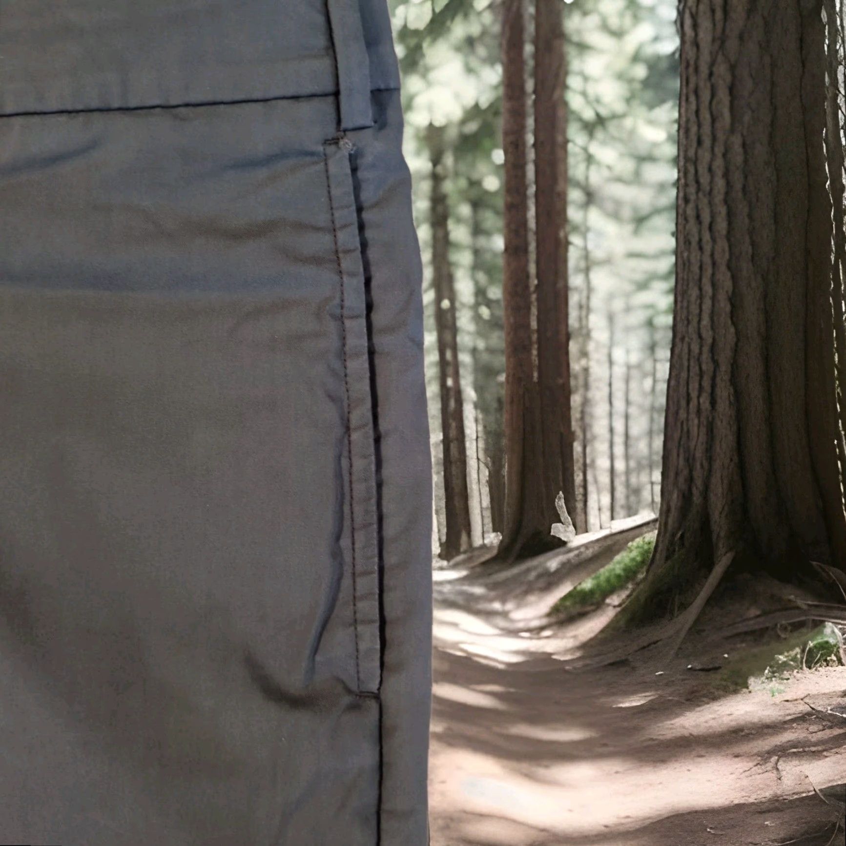 Vintage Hill City Everyday Tech Pants Mens Slim Straight Water Resistant Canvas Gray 34" 32" Pockets Zip Casual Workwear Travel Activewear 2000s? Size US 34 / EU 50 - 5 Thumbnail