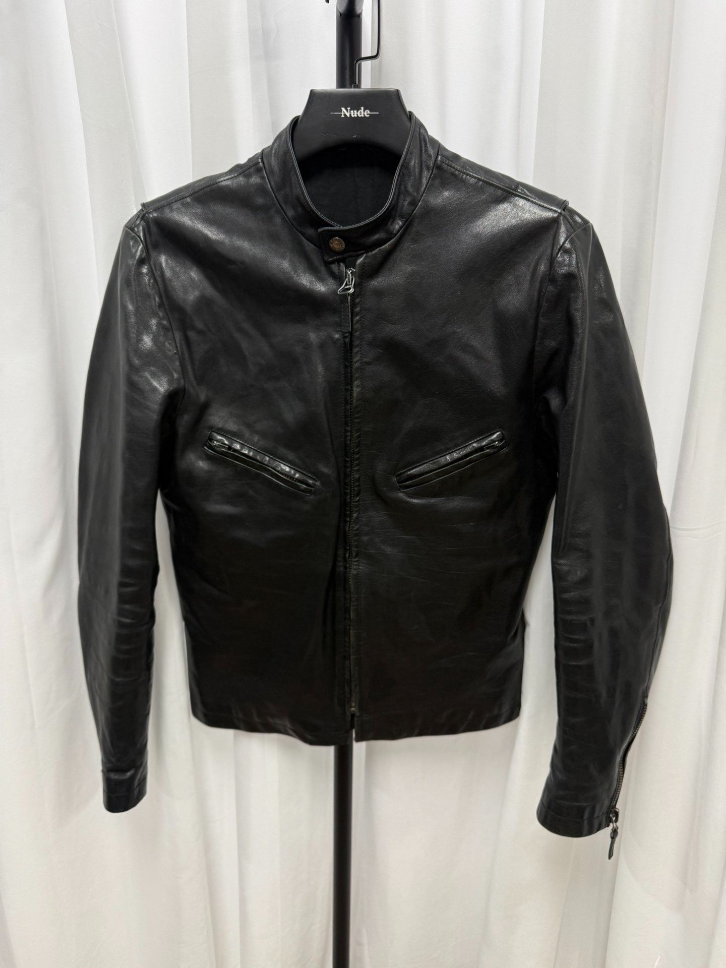 Helmut Lang Helmut Lang 03SS Inverted Zip Biker Jacket Size US S / EU 44-46 / 1 - 1 Thumbnail