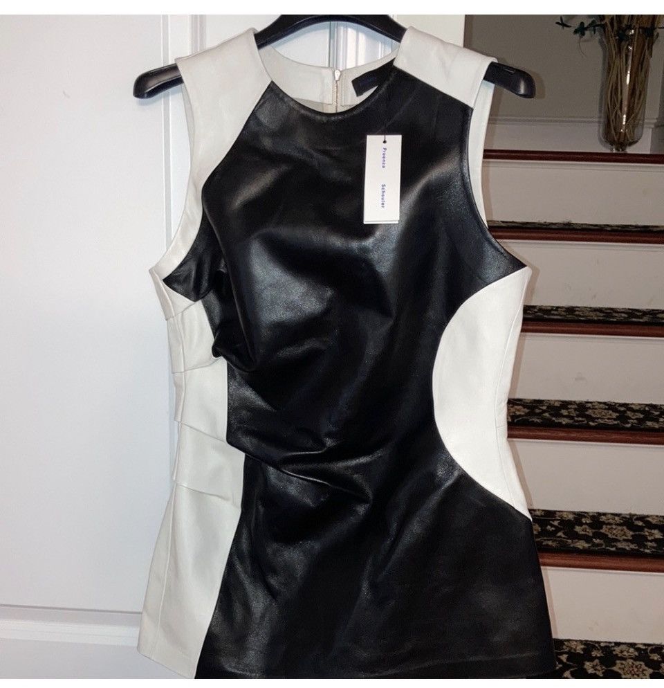 Valentino Proenza Schuler Leather Top Size M / US 6-8 / IT 42-44 - 1 Thumbnail