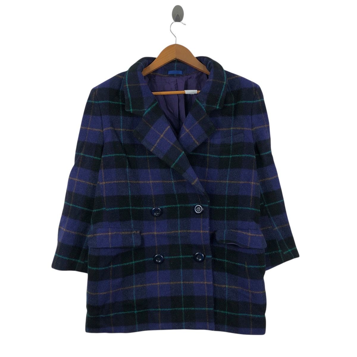 Burberry Vintage BURBERRYS LONDON ENGLAND Checkered Breasted Blazer Size 44L - 1 Thumbnail