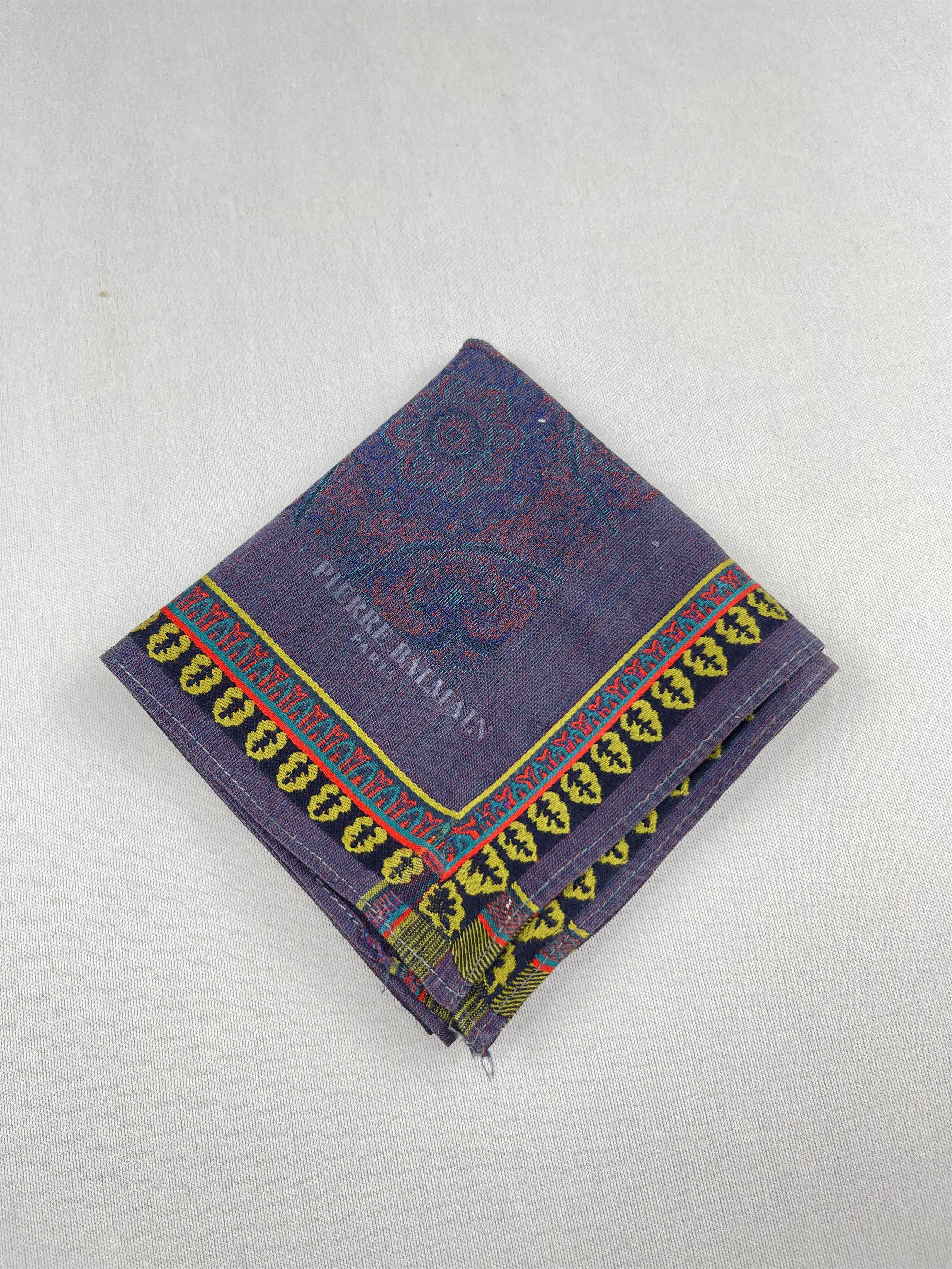 Pierre Balmain Vtg Pierre Balmain Handkerchief Pocket Square Bandana HM0046 Size ONE SIZE - 3 Thumbnail