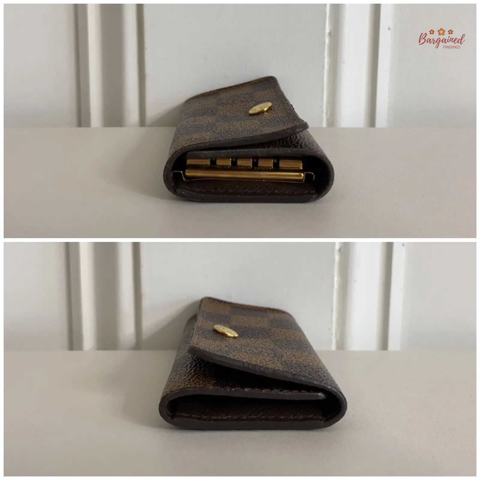 Louis Vuitton Louis Vuitton Damier Ebene Canvas Leather 4 Key Holder Size ONE SIZE - 10 Thumbnail