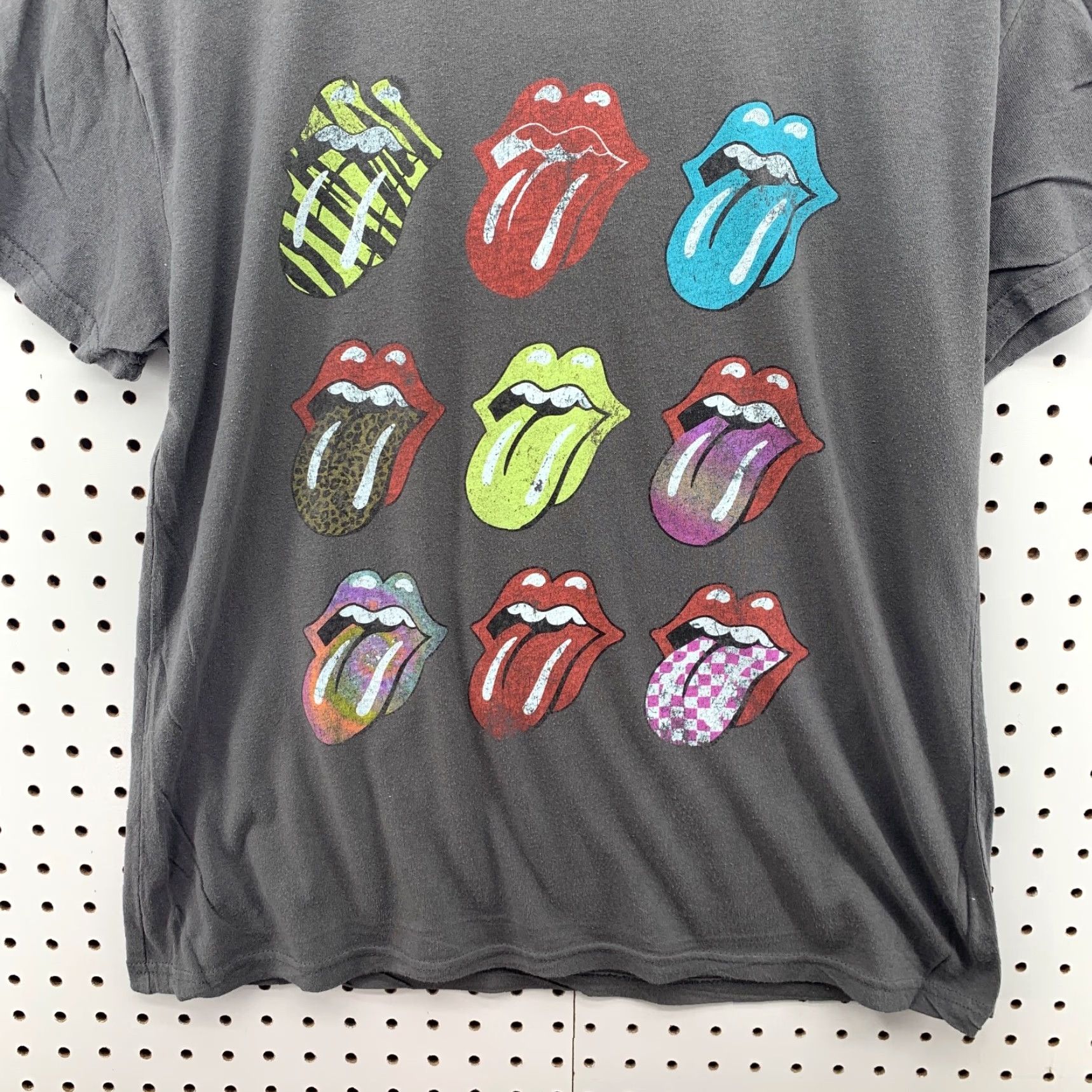 Vintage Rolling Stones Shirt Mens Medium Gray Music Band Rock TEE 20.5x26 Size US M / EU 48-50 / 2 - 4 Thumbnail