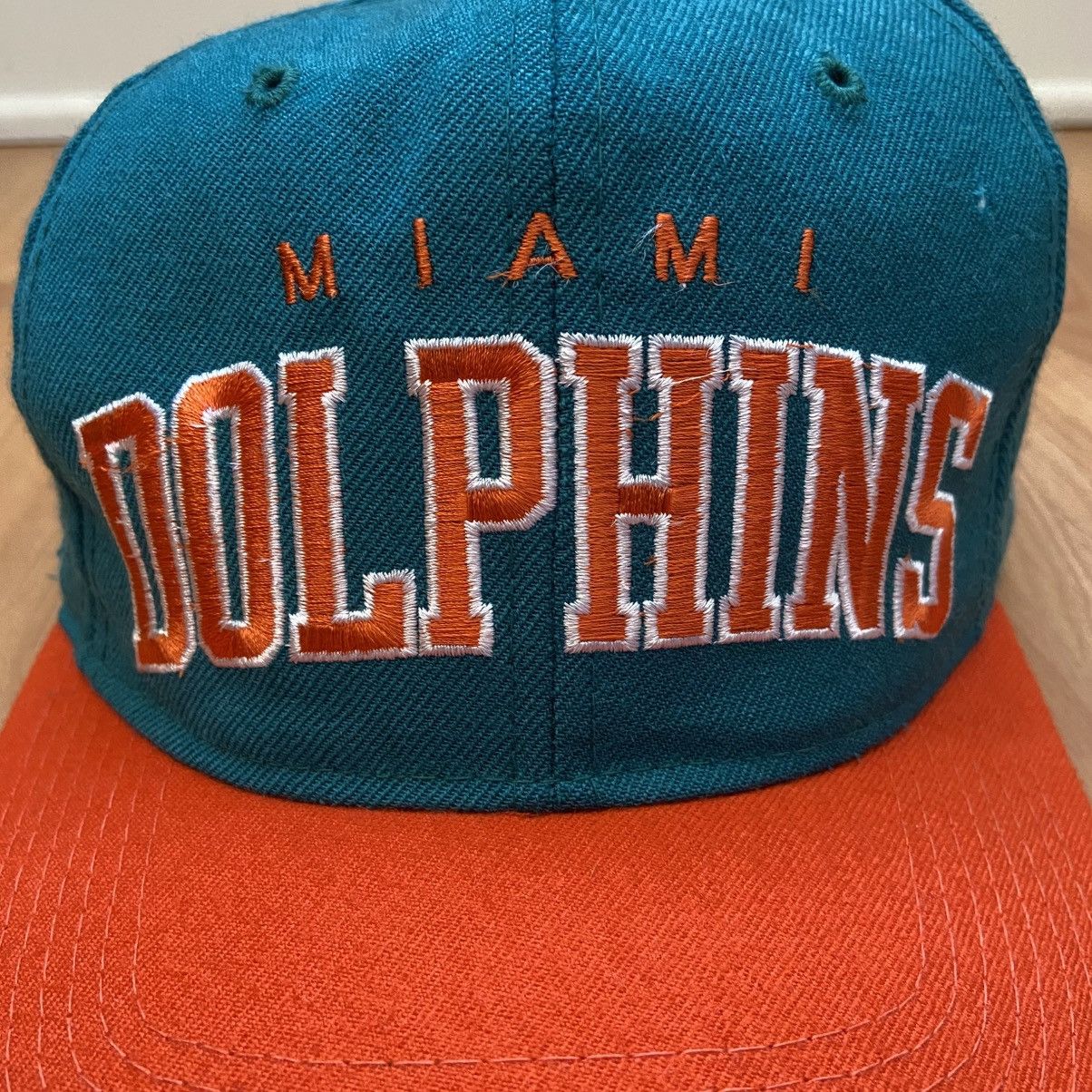 NFL × Starter Vintage Starter Miami Dolphins Logo Wool Snap Back Size ONE SIZE - 8 Thumbnail