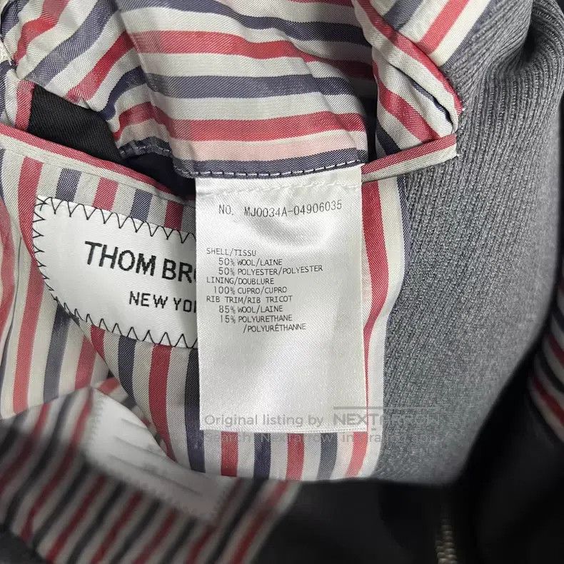 Thom Browne Thom Browne Gray Baseball Jacket Size US XS / EU 42 / 0 - 4 Thumbnail