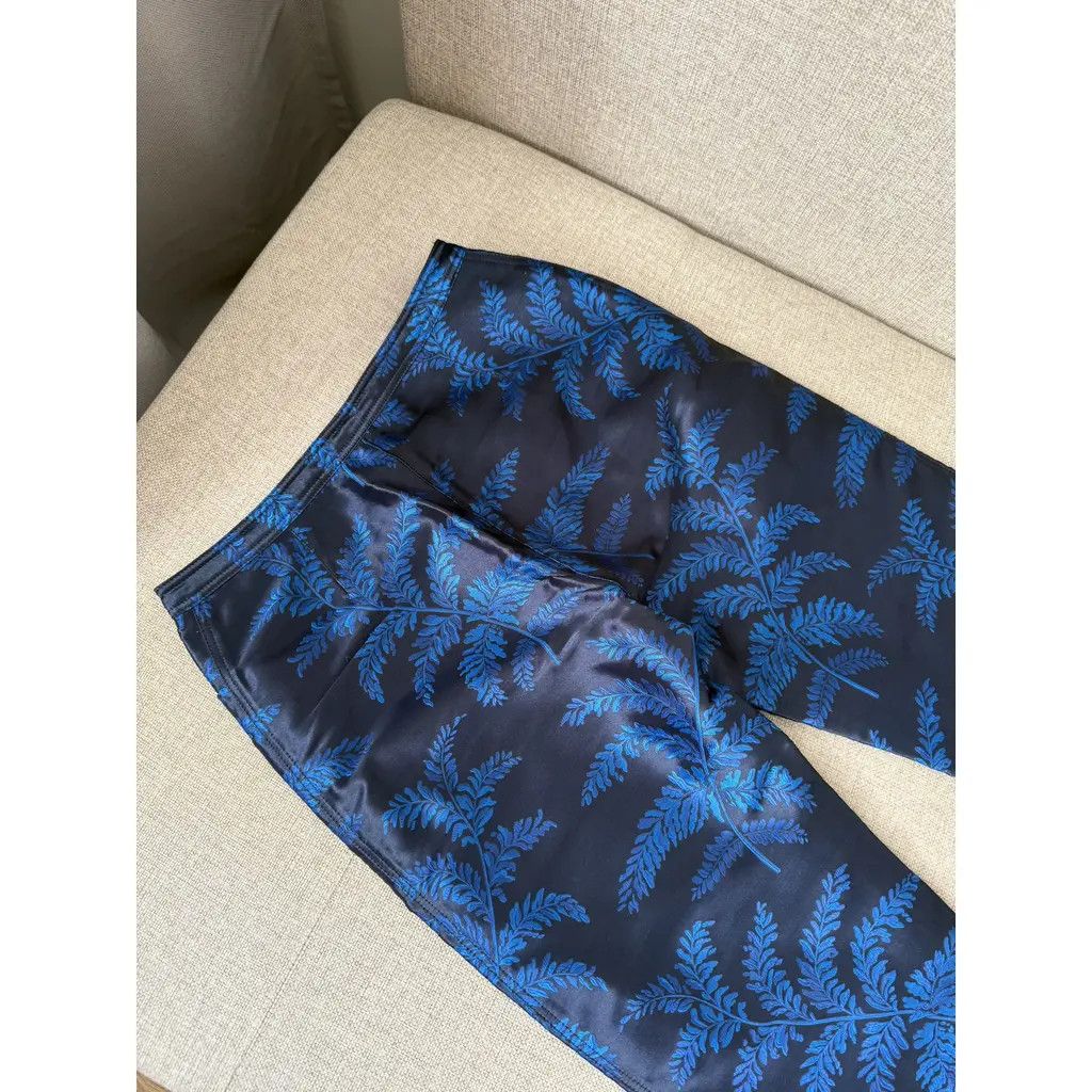 Versace Gianni Versace Vintage Blue Leaf Jacquard Set Size 40 IT Size 27" / US 4 / IT 40 - 13 Thumbnail