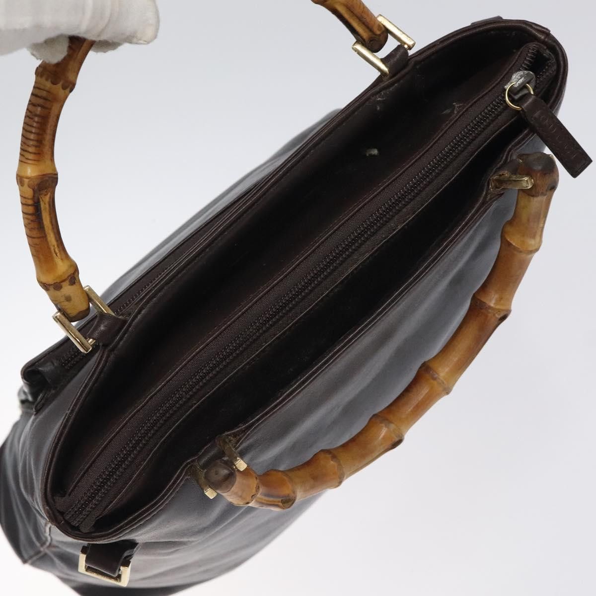 Gucci GUCCI Bamboo Hand Bag Leather Dark Brown Gold Size ONE SIZE - 6 Thumbnail