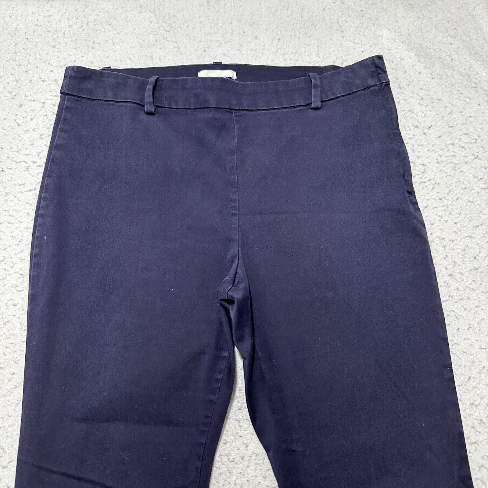H&M H&M 10 Navy Blue Slim Leg Dress Pants 32x26 Stretch Career Size 32" / US 10 / IT 46 - 2 Thumbnail