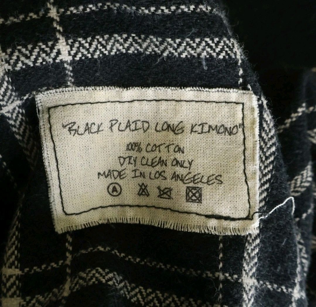 Greg Lauren Black Plaid Long Kimono Size US XL / EU 56 / 4 - 8 Thumbnail