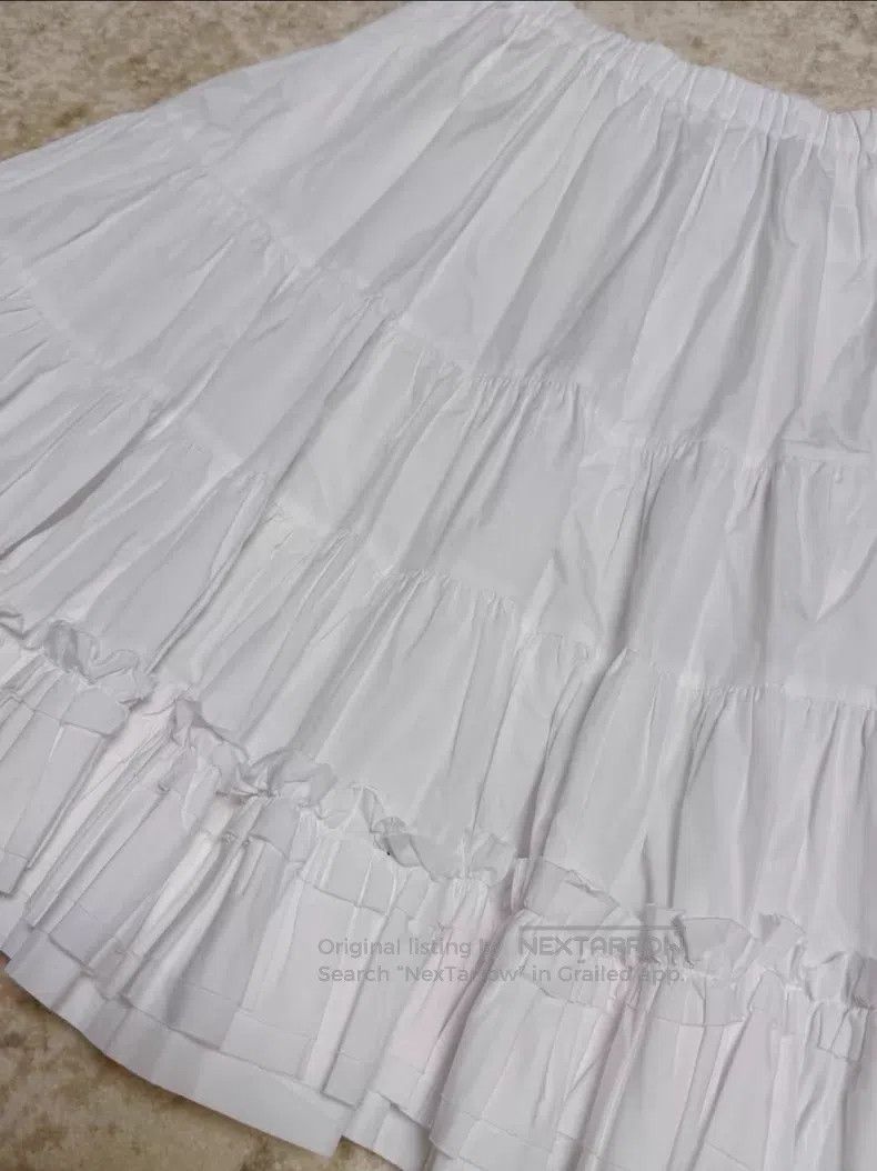Comme des Garcons Comme des Garcons size XS White classic half skirt Size 23" - 2 Thumbnail