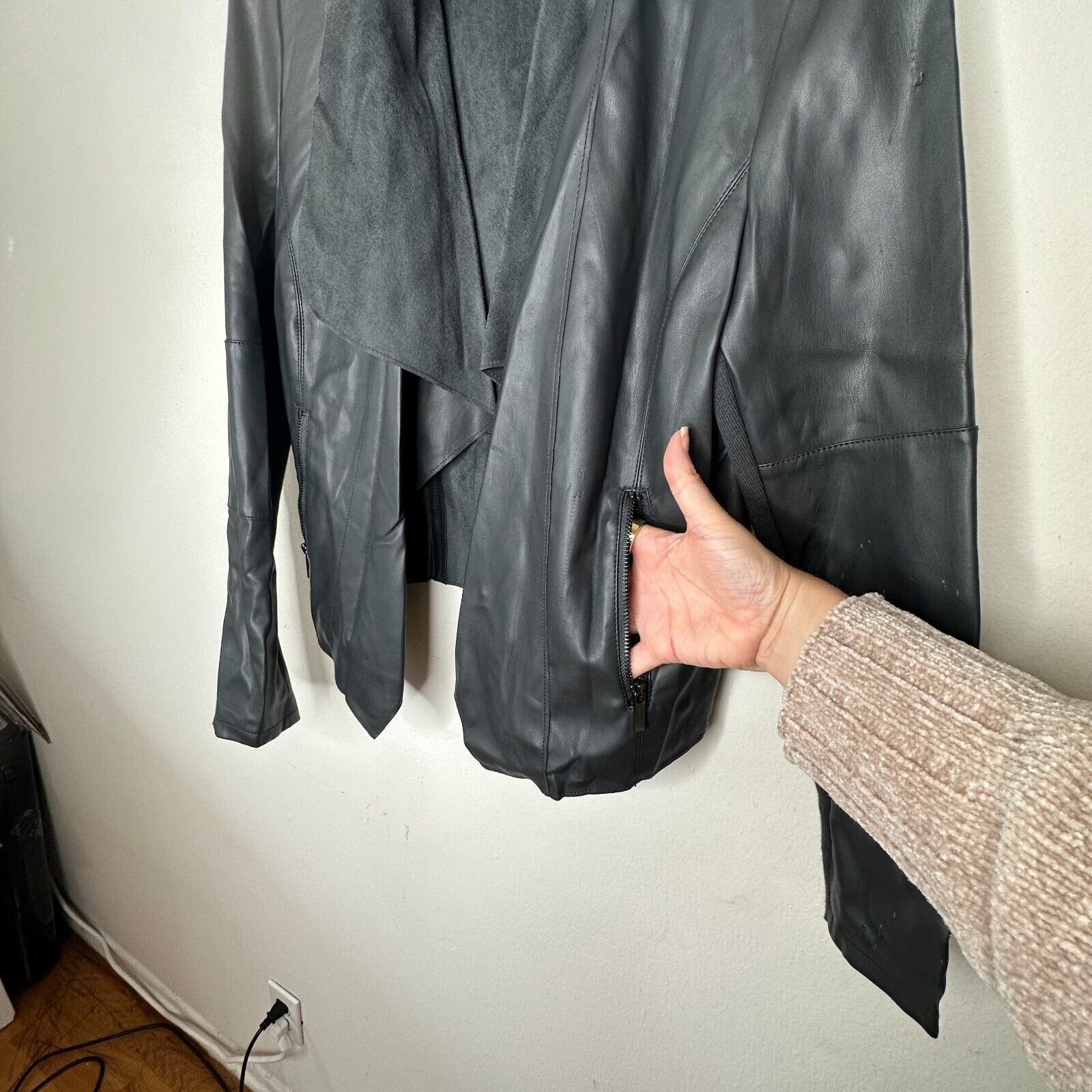Other Bagatelle Pewter Faux Leather Open Waterfall Jacket Zip M Size M / US 6-8 / IT 42-44 - 7 Thumbnail