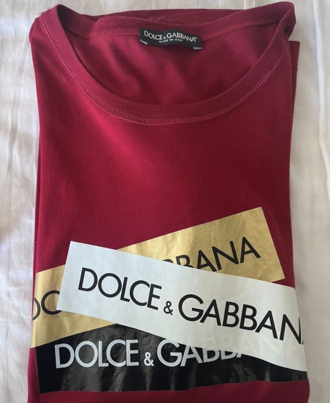 Dolce & Gabbana Luxury dolce & gabbana big logo drip tee Size US M / EU 48-50 / 2 - 7 Thumbnail