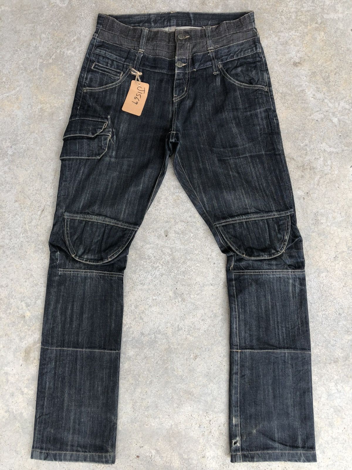 PPFM Japanese PPFM Double Knee Biker Distressed Denim Size US 32 / EU 48 - 1 Thumbnail