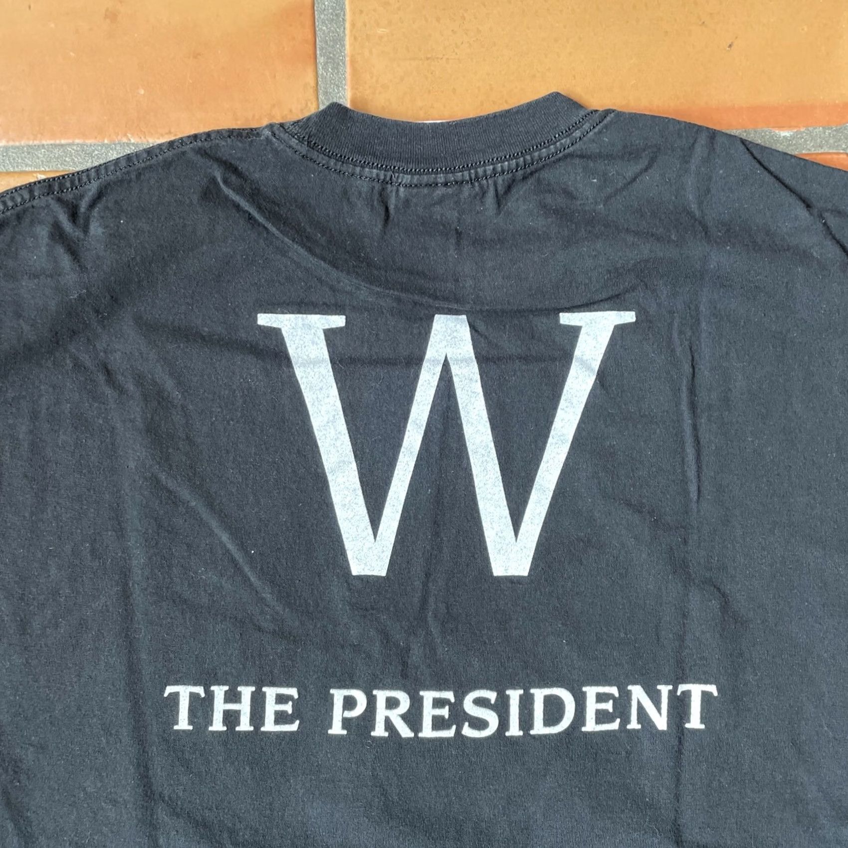 George VINTAGE Murina Mens XL Black T-Shirt Made In USA W The President George W Bush Shirt Size US XL / EU 56 / 4 - 2 Thumbnail