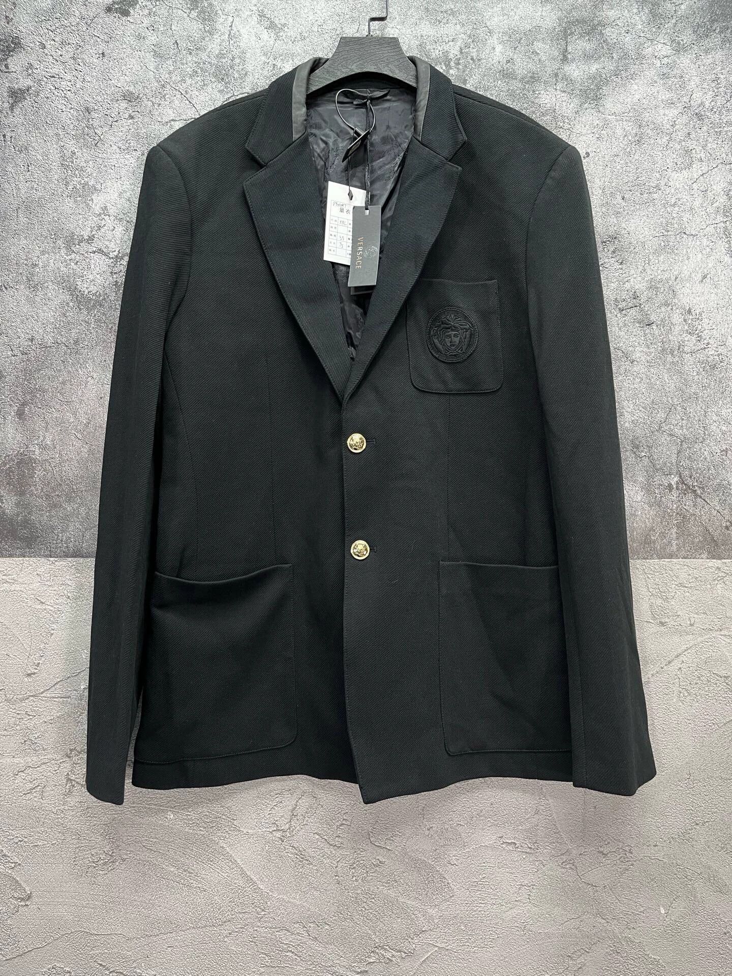 Versace VERSACE New Solid Logo Embroidered Blazer L/XL/XXL Size 42L - 1 Thumbnail