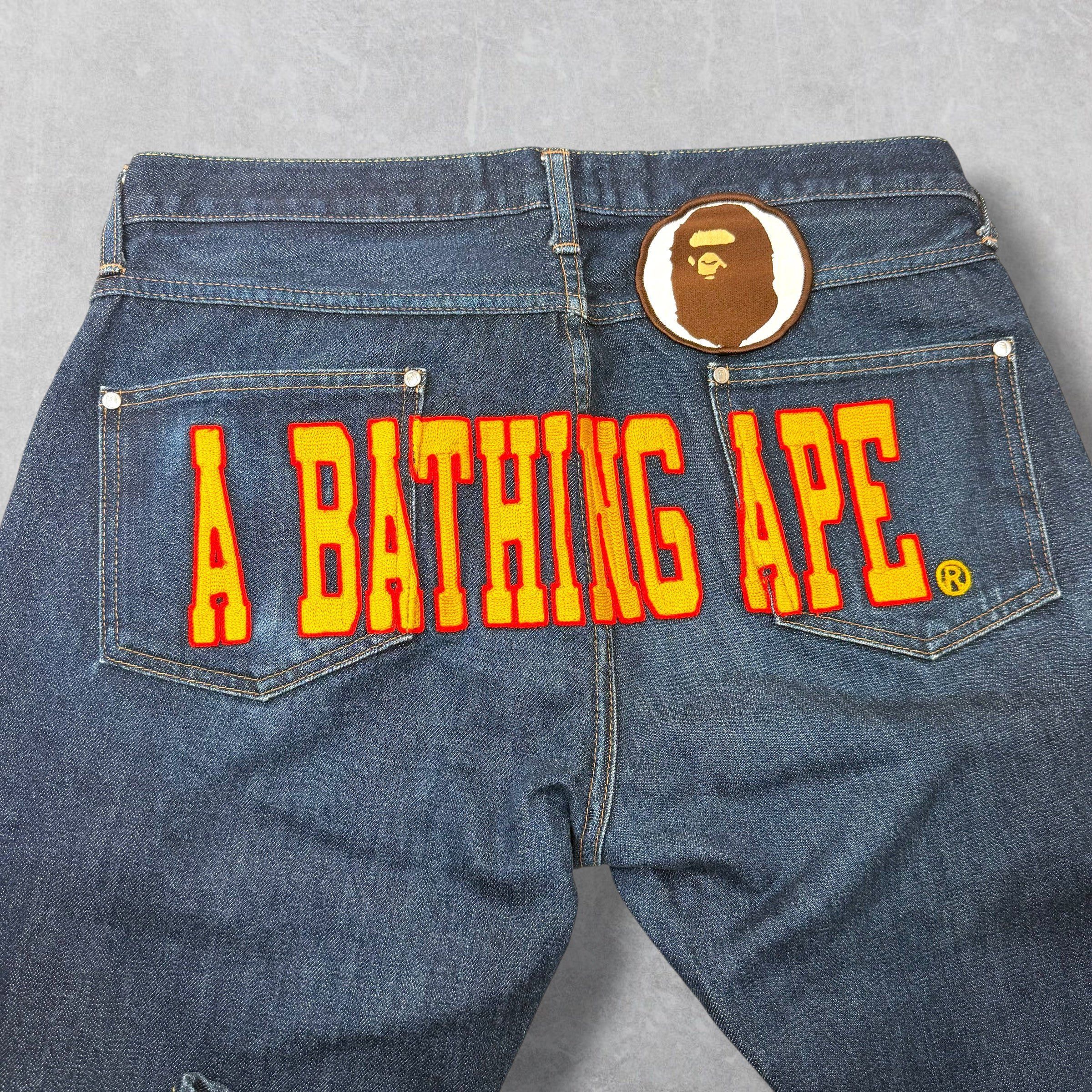 Bape Bape Spell Out Denim L Size US 34 / EU 50 - 4 Thumbnail
