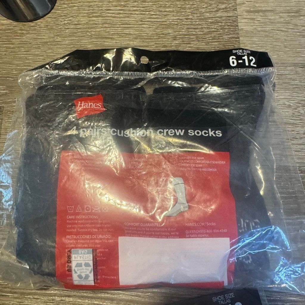 Supreme Supreme Hanes Socks Size 6-12 Black 2 Pairs Size ONE SIZE - 4 Thumbnail