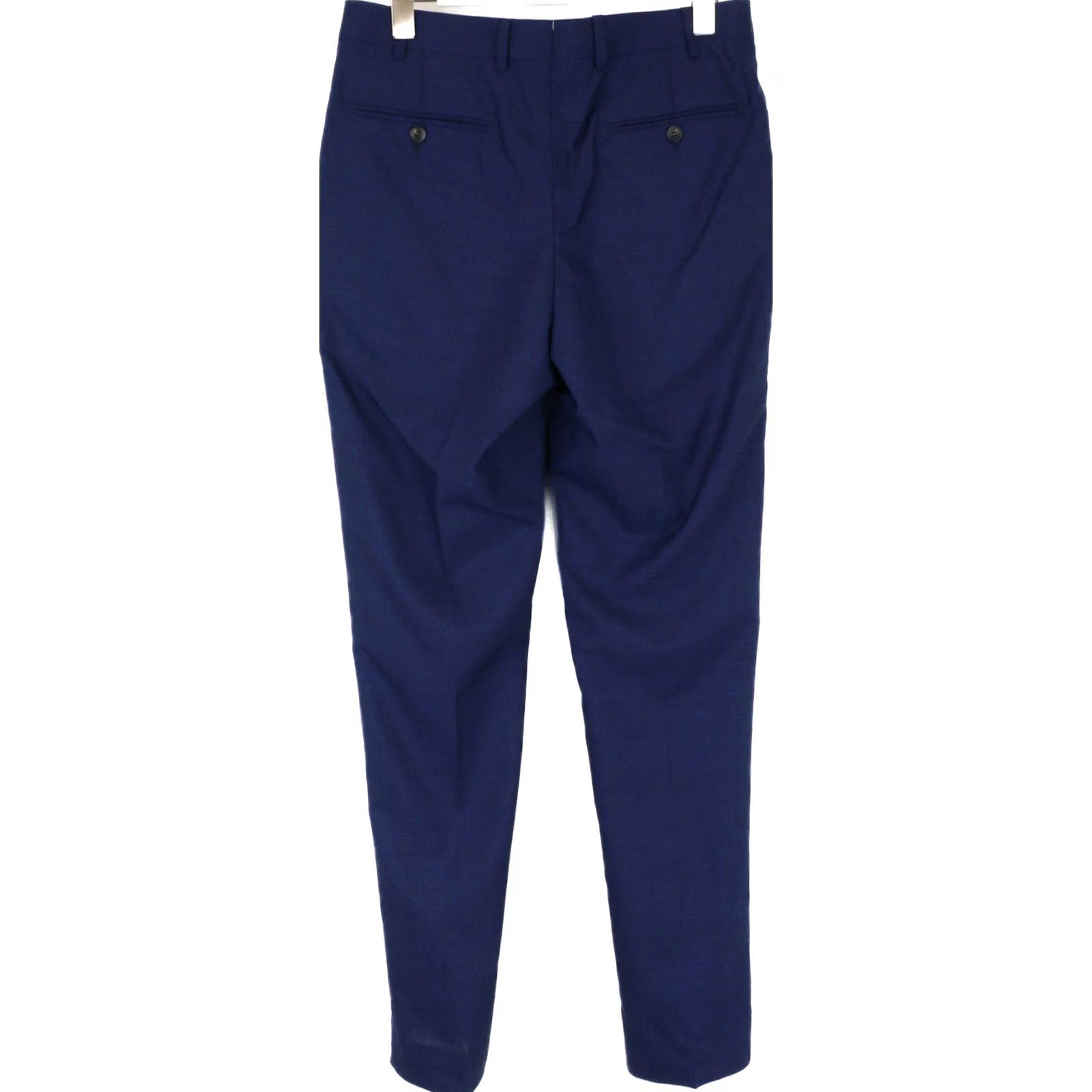 Suitsupply Suitsupply Brescia Slim Fit Trousers Men's Suit Trousers UK 36 / W31 Navy Wool Dress Pants Slim Patterned Pockets Logo Accents Mens Size US 36 / EU 52 - 2 Thumbnail