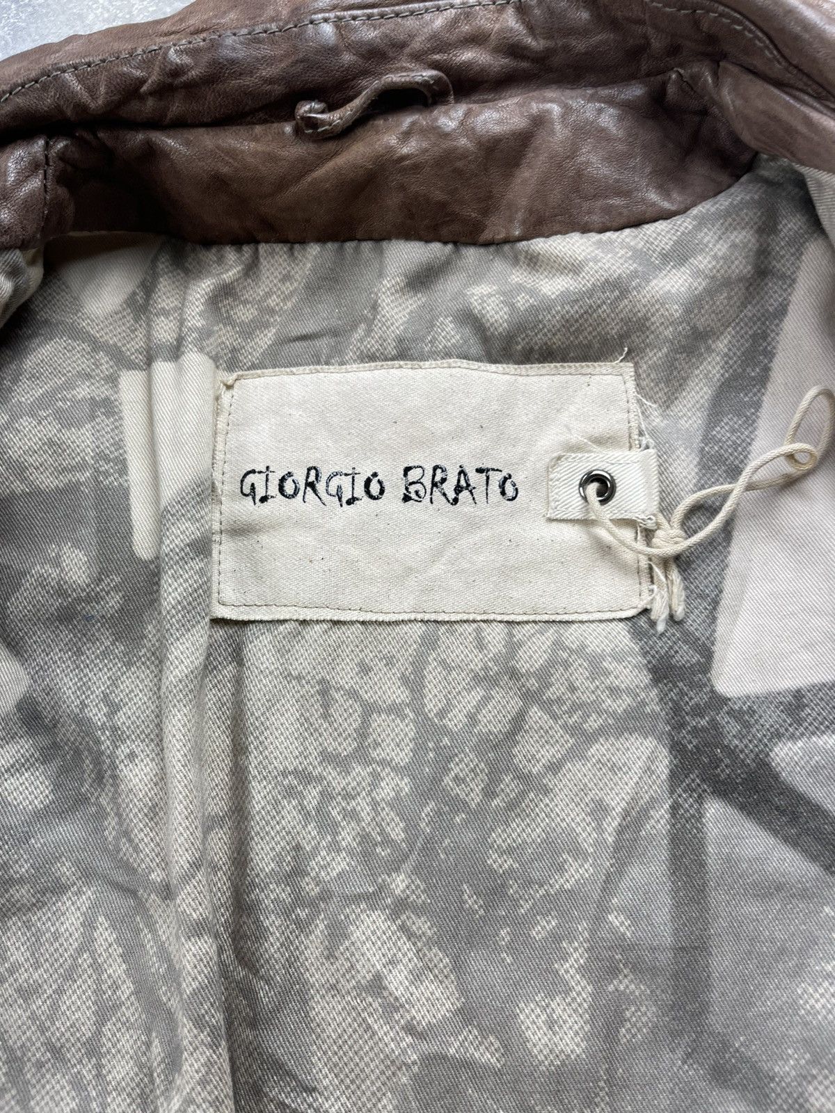 Giorgio Brato Giorgio Brato Avant Garde Distressed Handmade Leather Jacket Size M / US 6-8 / IT 42-44 - 12 Thumbnail