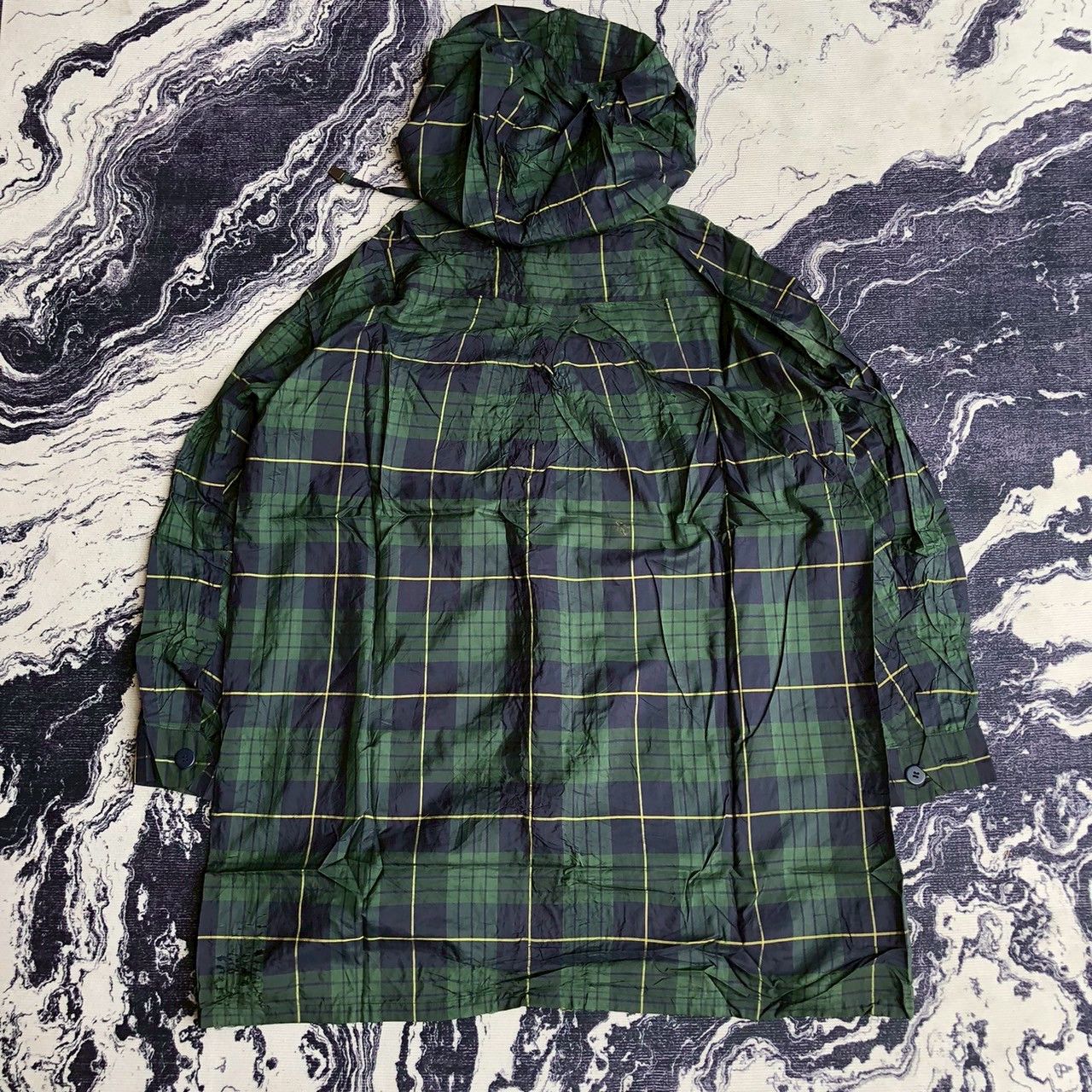 Issey Miyake Vintage ISSEY MIYAKE Hooded Check Coat — 2013 Runway Feel Size US M / EU 48-50 / 2 - 4 Thumbnail