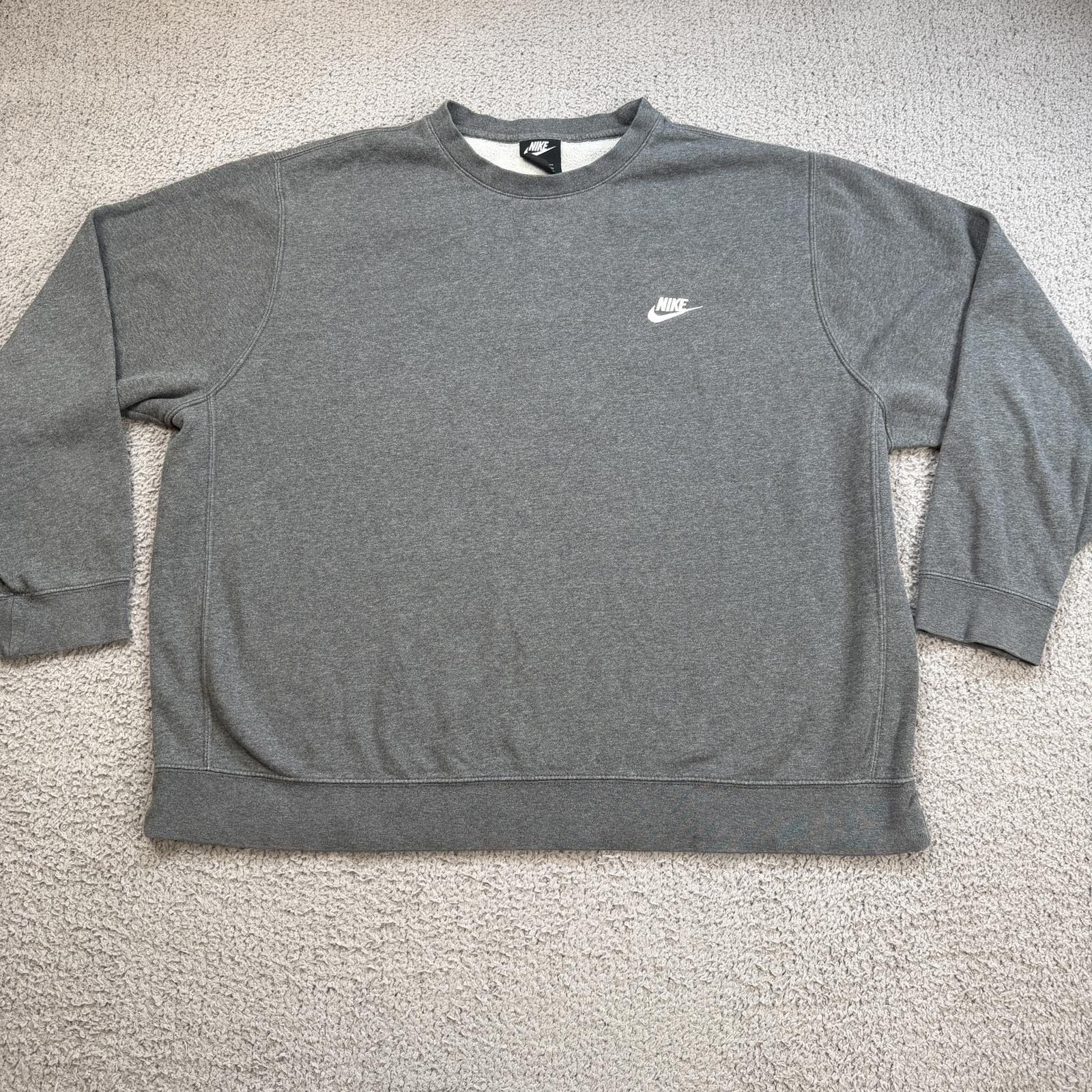 Nike Nike Mini Swoosh Crewneck Sweatshirt Gray 2XL Oversized Boxy Size US XXL / EU 58 / 5 - 1 Thumbnail