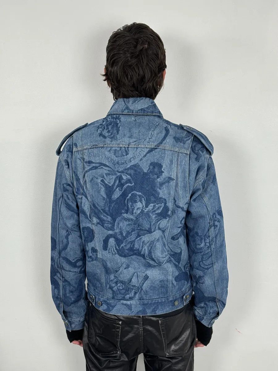 Moschino FW2017 Moschino Tattooed Horse Print Blue Denim Jacket Size US M / EU 48-50 / 2 - 5 Thumbnail