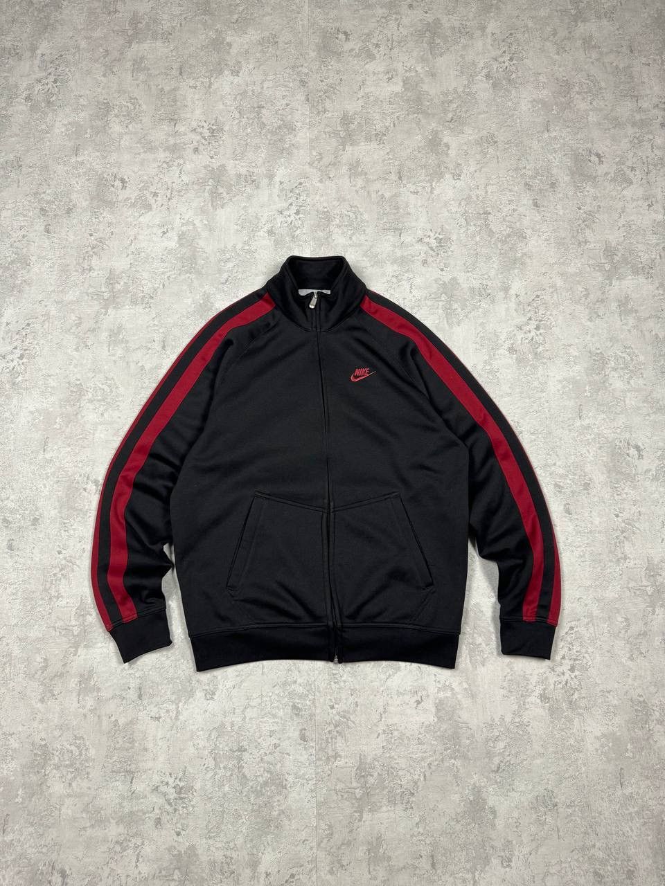 Nike Vintage Nike Y2k Black/Red Track Zip Sweatshirt Size US M / EU 48-50 / 2 - 1 Thumbnail