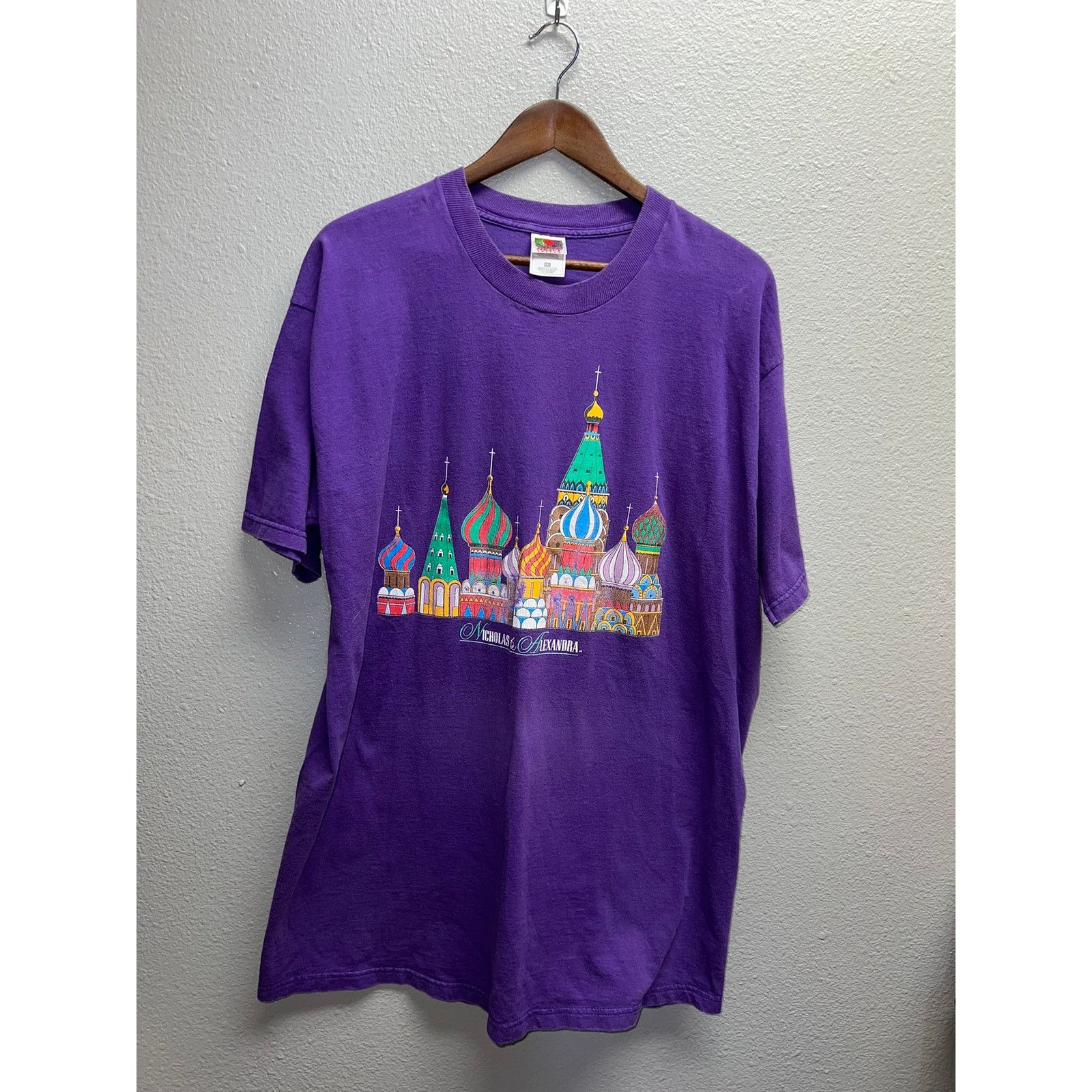Fruit Of The Loom Vintage St Basil Cathedral Shirt Nicholas Alexandria Tee 2XL Size US XXL / EU 58 / 5 - 1 Thumbnail