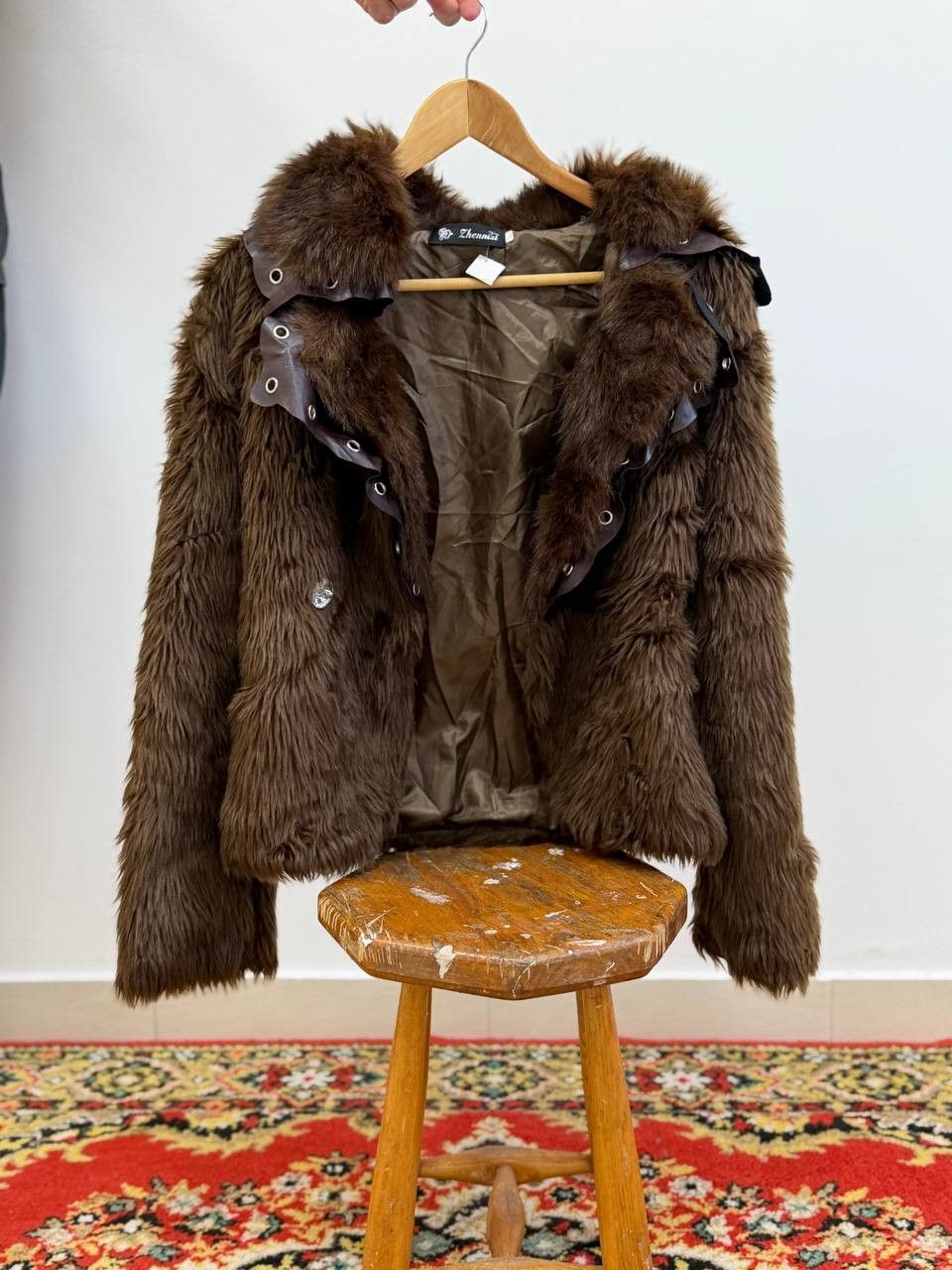 Japanese Brand Vintage Avant-Garde Faux Fur Y2K Leopard Jacket Size S / US 4 / IT 40 - 7 Thumbnail