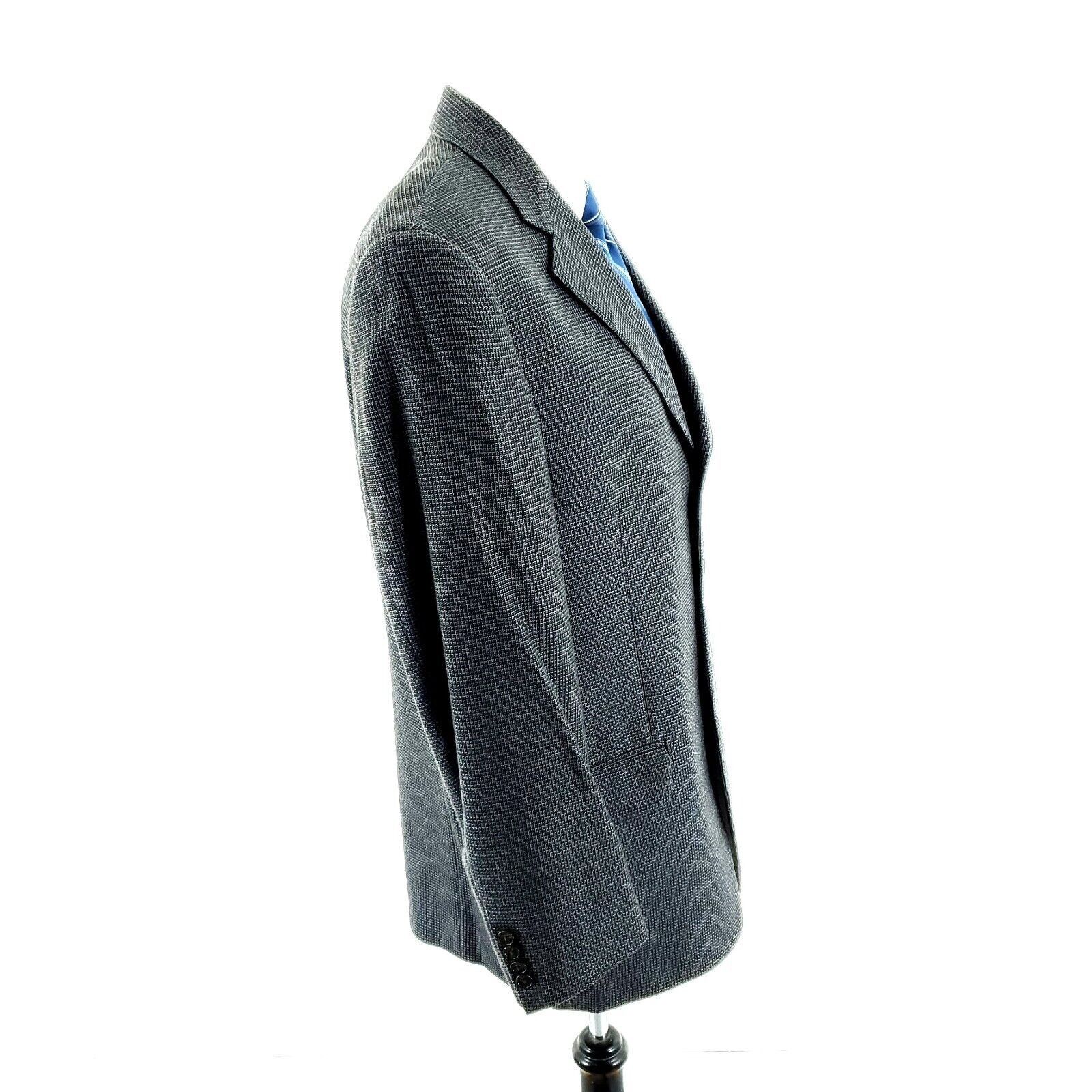 Joseph Abboud Joseph Abboud Silk Tweed Wool 3 Button Sport Coat 40R Blue B Size 40R - 6 Thumbnail