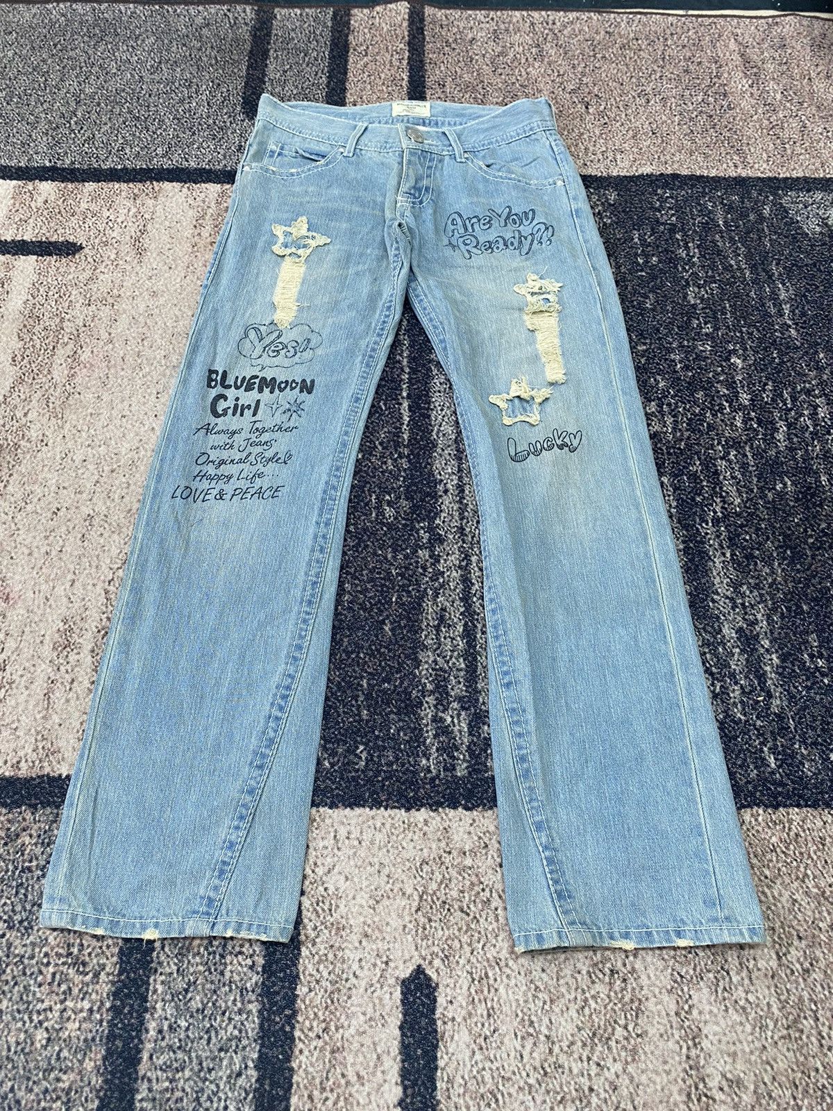 Japanese Brand Japanese Brand Bluemoon Blue Jeans 1993 Are You Ready ?! Size 30" / US 8 / IT 44 - 7 Thumbnail