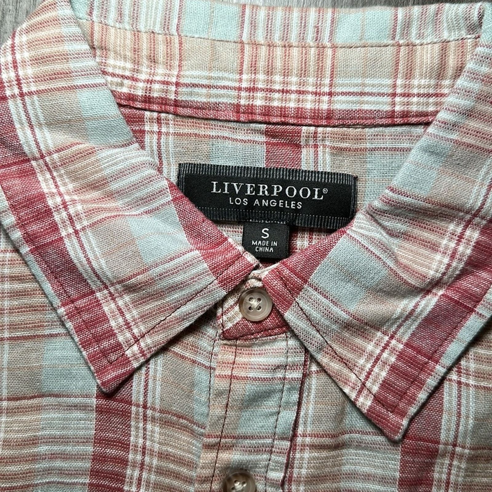 Other Liverpool Linen Blend Short Sleeve Button Down - Small Size US S / EU 44-46 / 1 - 6 Thumbnail