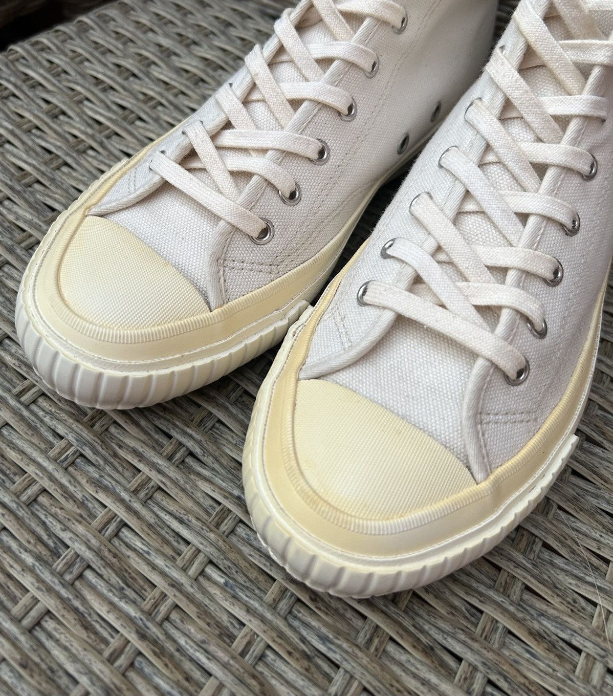 Japanese Brand × Moonstar × YMC YMC X MoonStar Hi Basket Vulcanised Canvas Trainers Size 5 Size US 5 / IT 35 - 4 Thumbnail