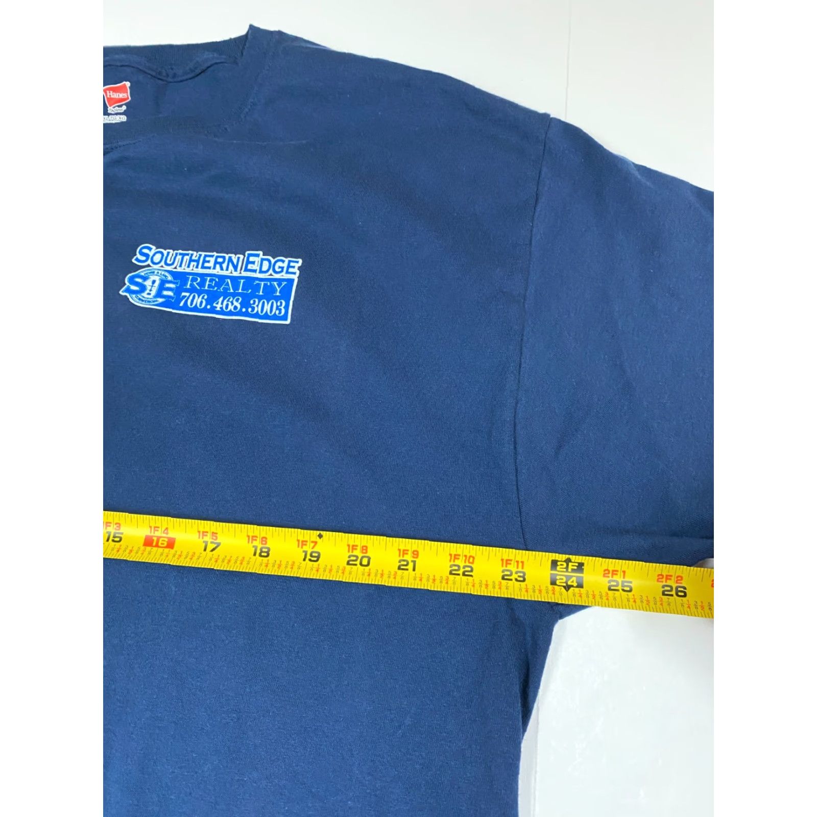 Hanes Hanes Monticello Southern Edge T-Shirt Crew Neck XL Blue Cotton Spandex Logo Short Sleeve Mens Size US XL / EU 56 / 4 - 5 Thumbnail