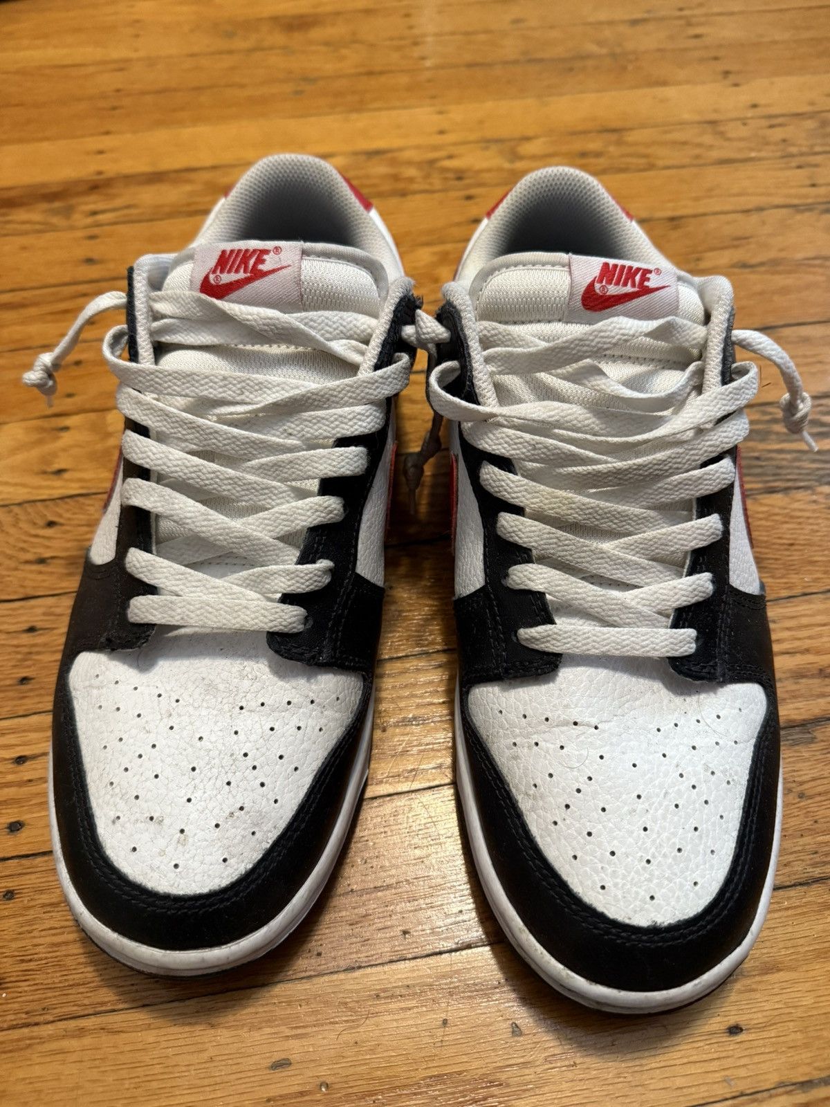 Nike Nike Dunk Low ‘Black White Red’ Size US 11 / EU 44 - 2 Thumbnail